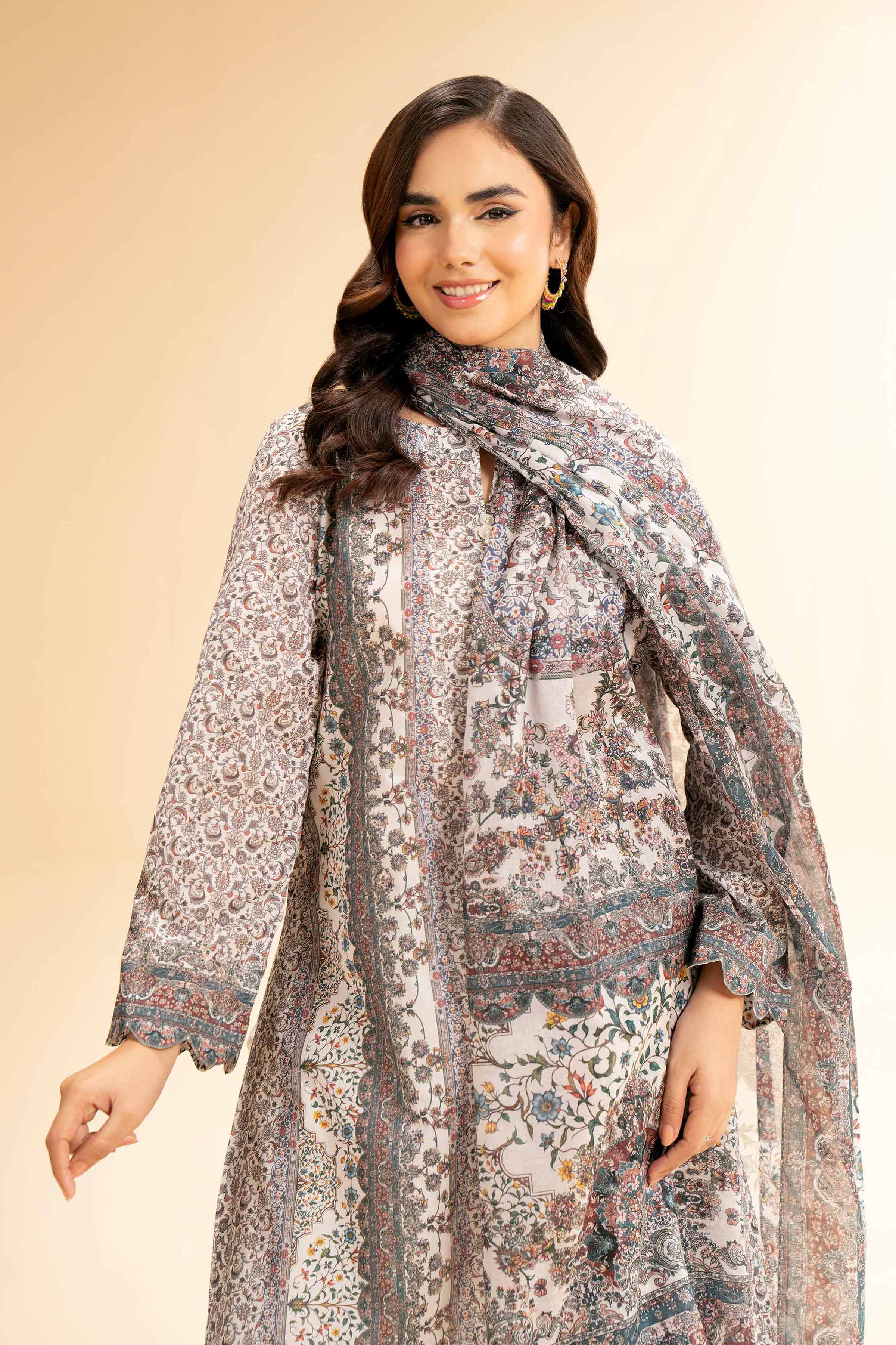 Nishat Linen 3 Piece - Digital Printed Suit - 42501601 Digital Printed Lawn Eid Edition 2025 - Image 2