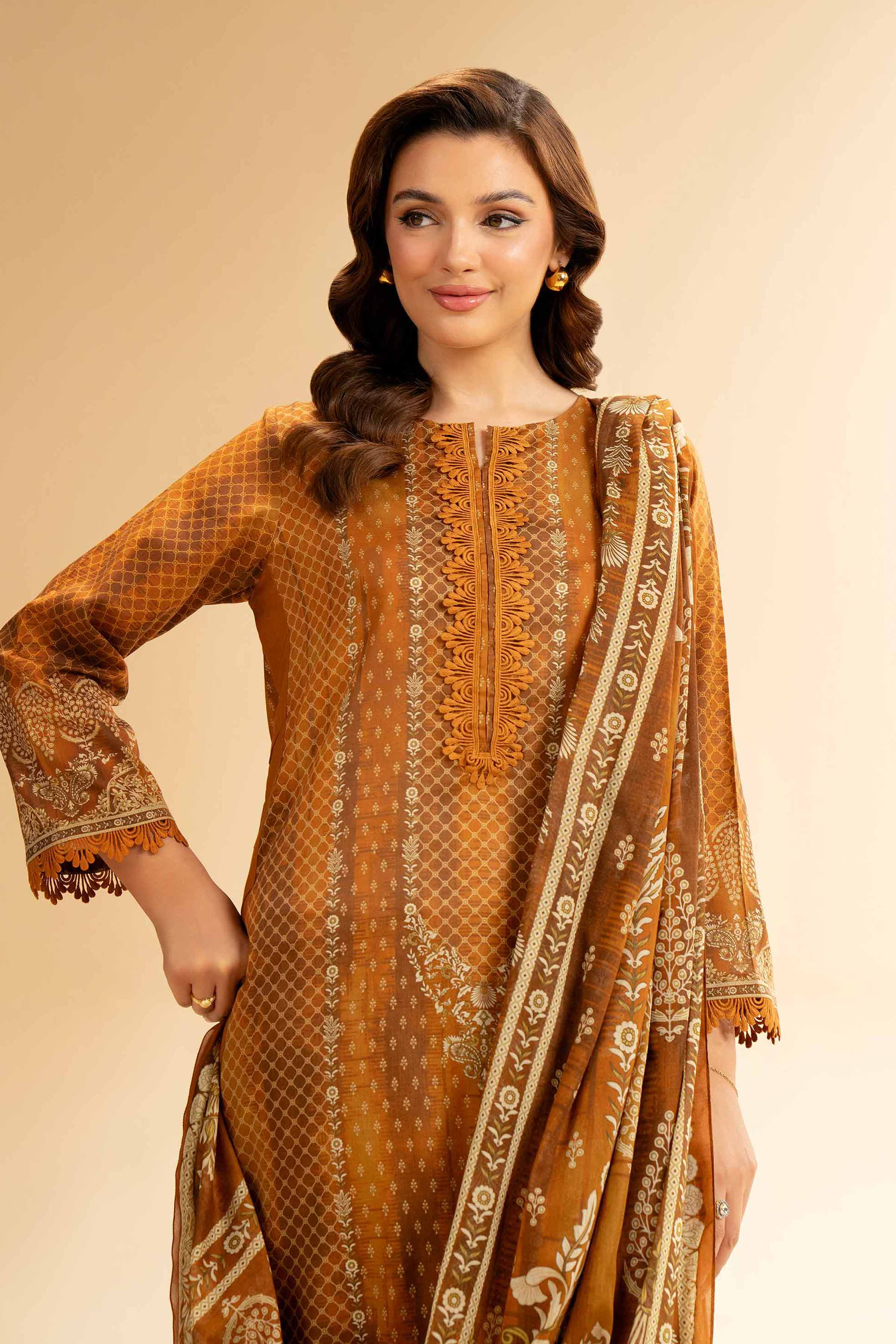 Nishat Linen 3 Piece - Digital Printed Suit - 42501603 Digital Printed Lawn Eid Edition 2025 - Image 2