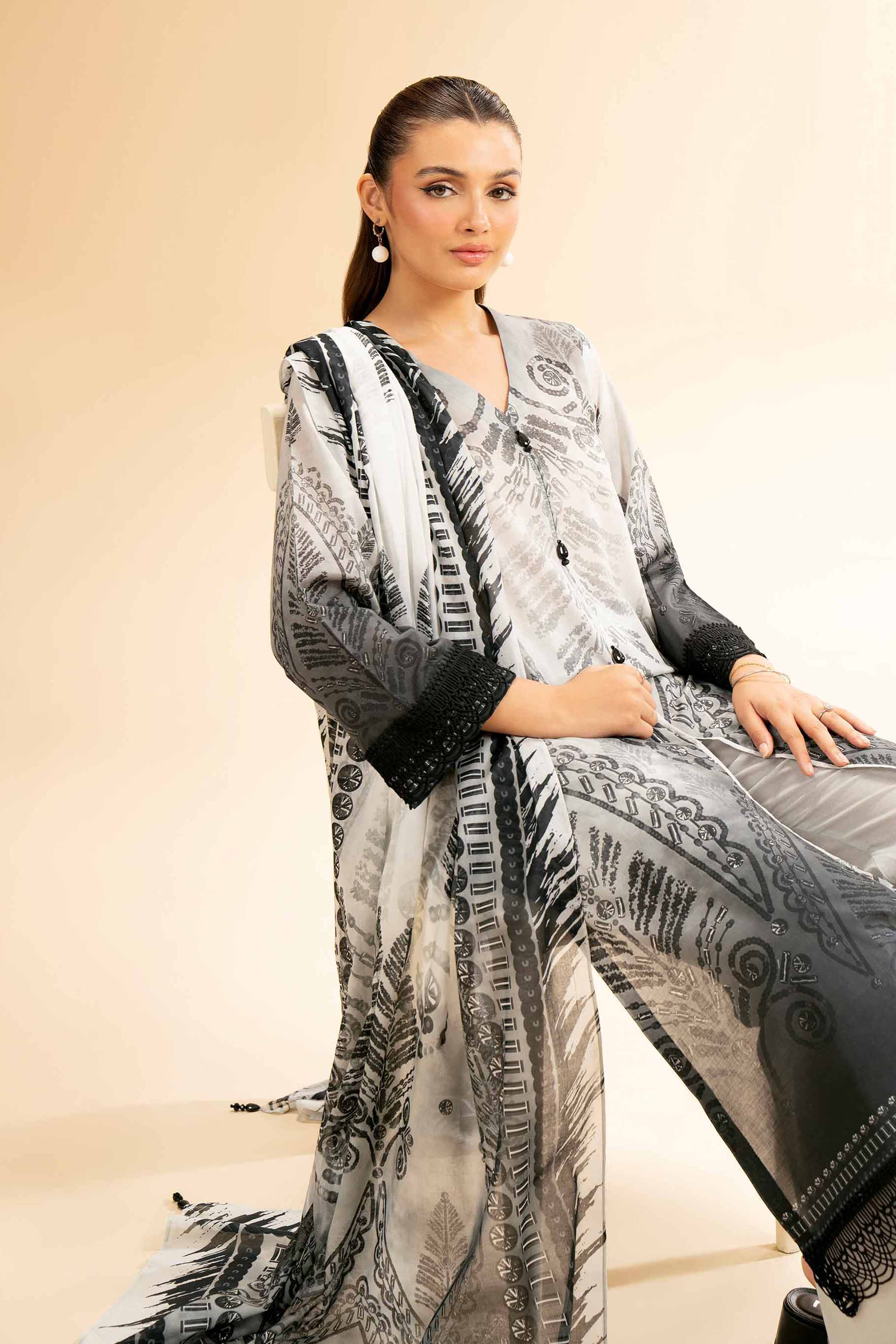 Nishat Linen 3 Piece - Digital Printed Suit - 42501608 Digital Printed Lawn Eid Edition 2025 - Image 2