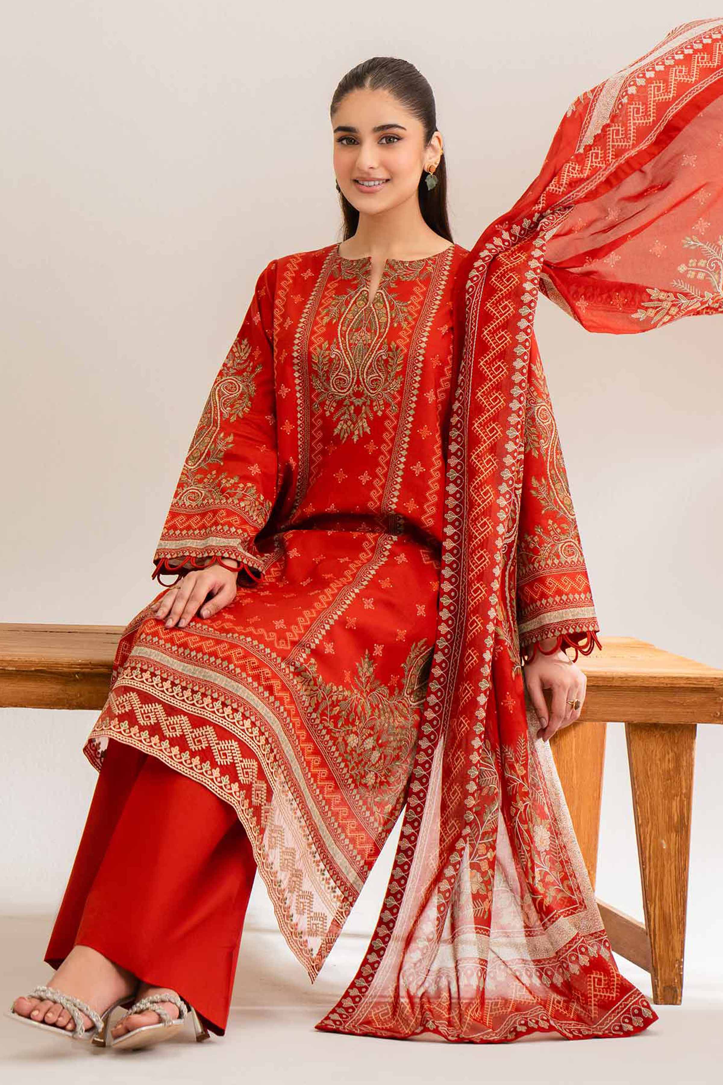 Nishat Linen 3 Piece - Digital Printed Suit - 42502224 Digital Printed Lawn Eid Edition 2025 - Image 2
