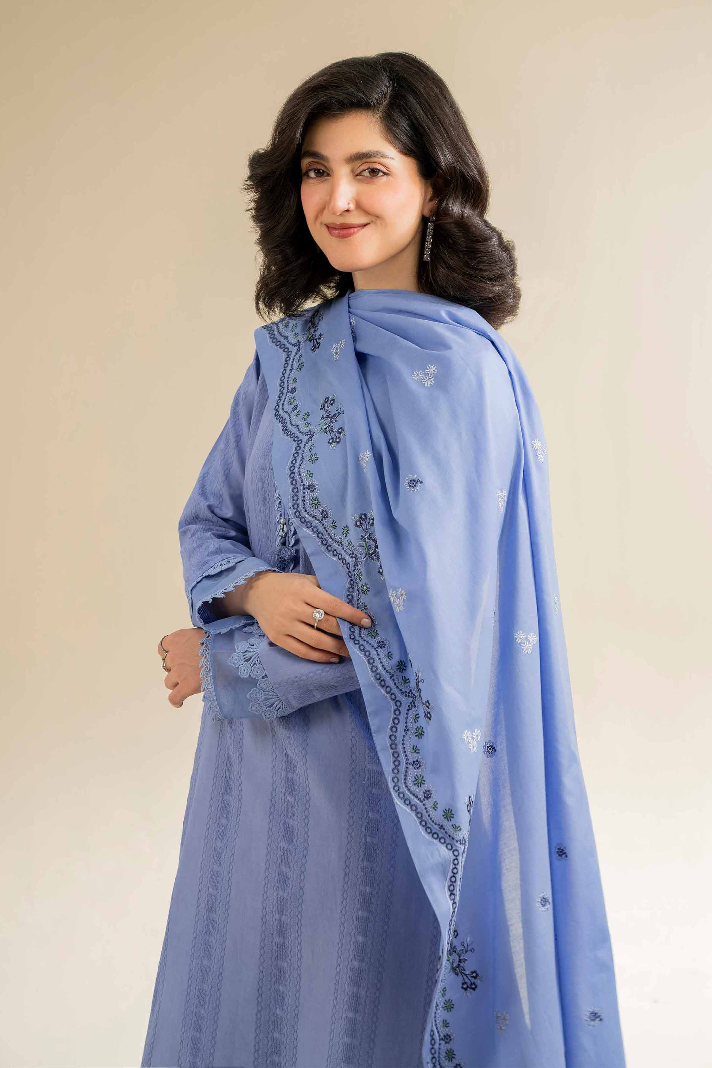 Nishat Linen 3 Piece - Dyed Embroidered Suit - 42501097 Embroidered Eid Lawn Collection 0 - Image 2
