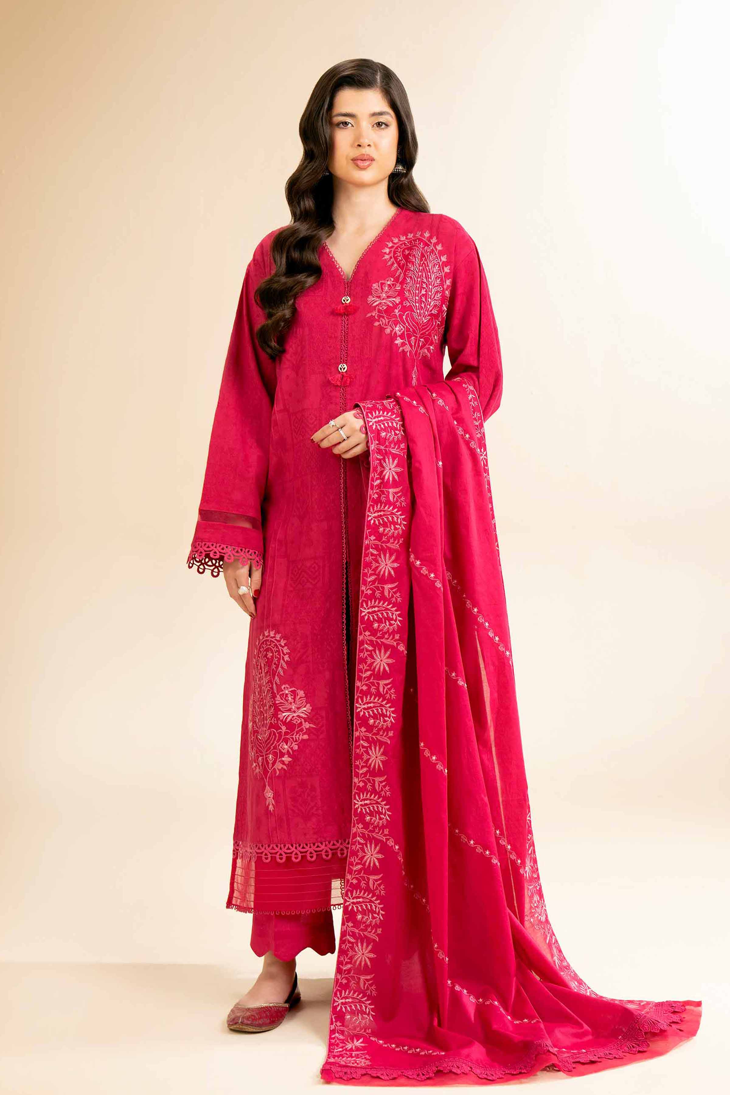 Nishat Linen 3 Piece - Dyed Embroidered Suit - 42501104 Spring Summer Prints 2025