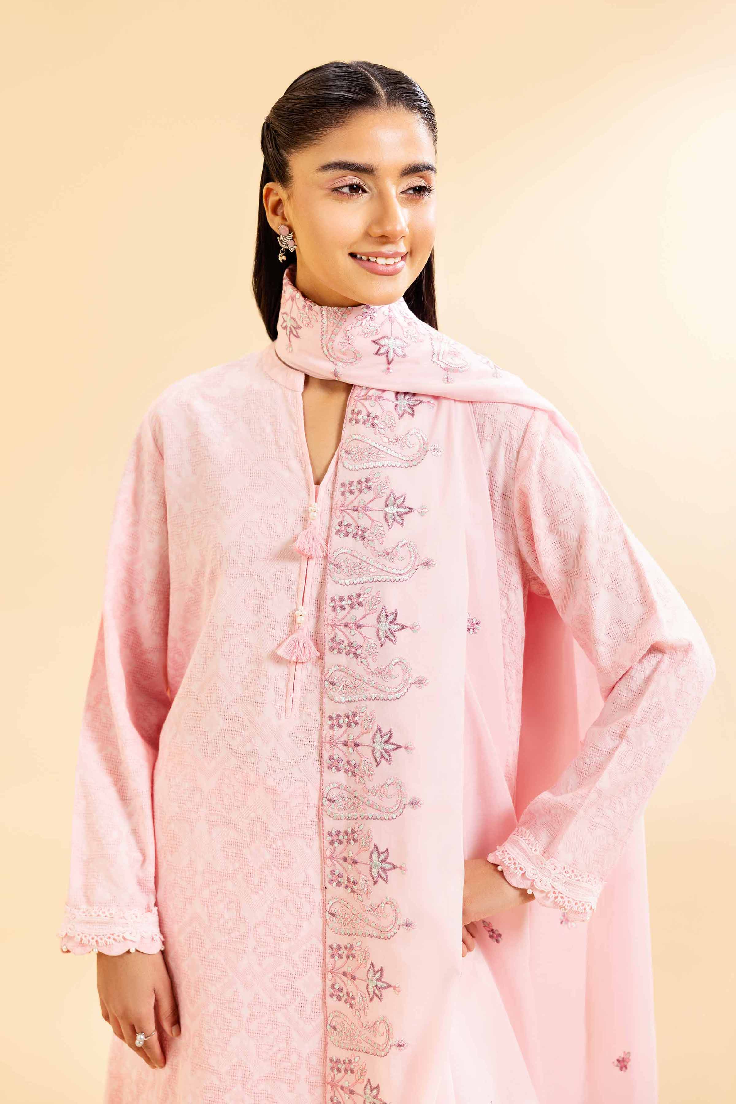 Nishat Linen 3 Piece - Dyed Embroidered Suit - 42501105 Spring Summer Prints 2025