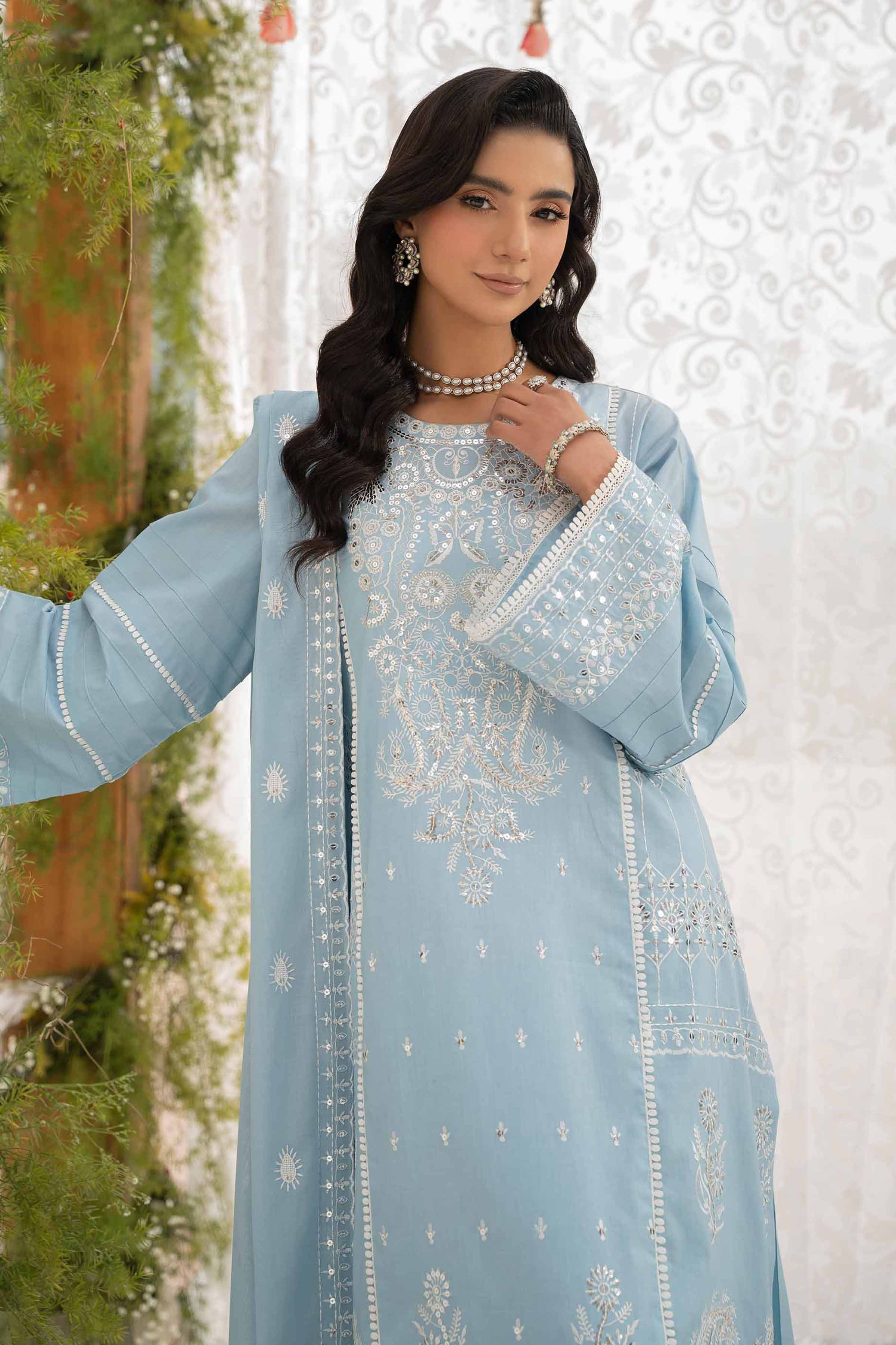 Nishat Linen 3 Piece - Dyed Embroidered Suit - 42501347 Embroidered Eid Lawn Collection 0 - Image 2
