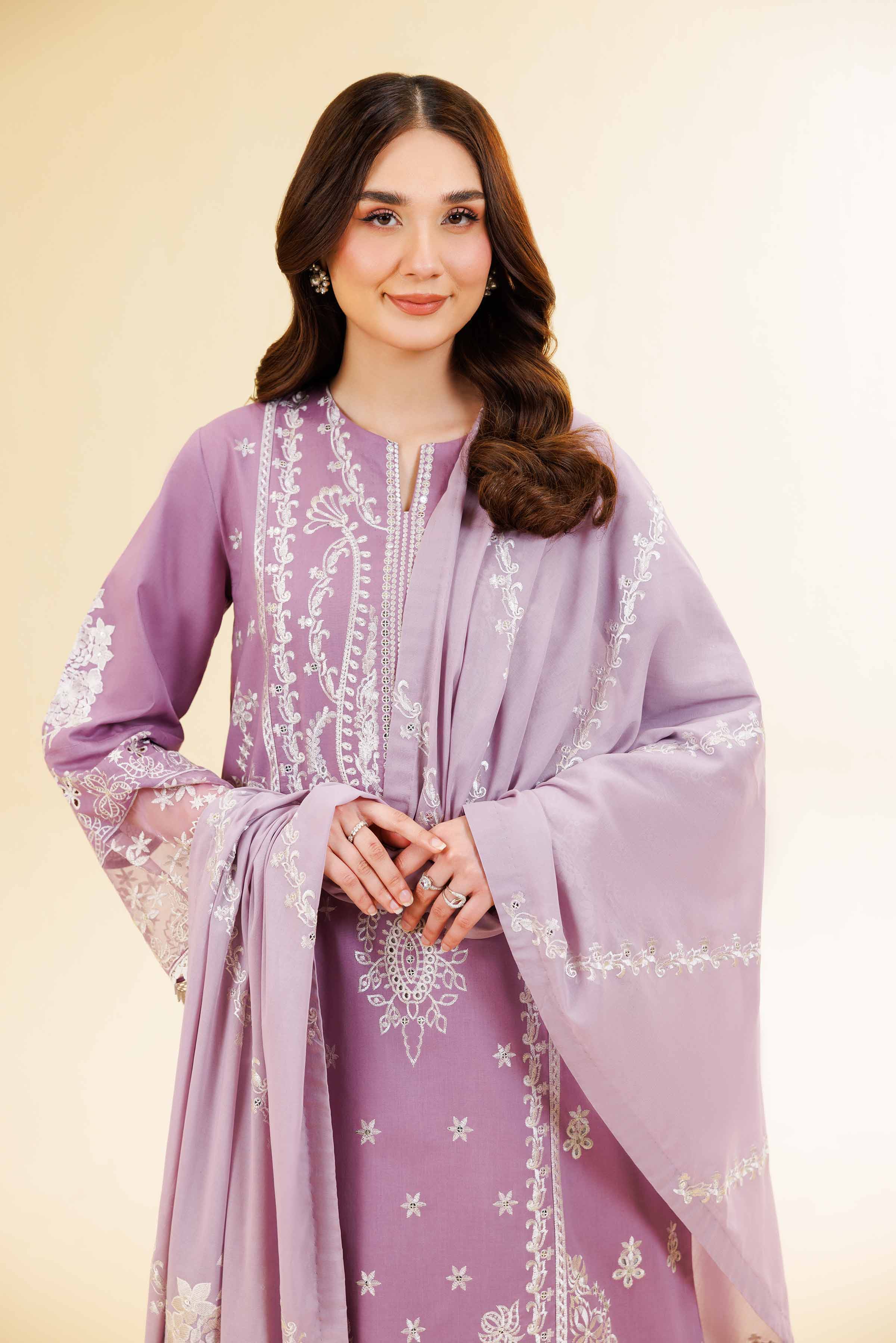 Nishat Linen 3 Piece - Dyed Embroidered Suit - 42501351 Embroidered Eid Lawn Collection 2025 - Image 2