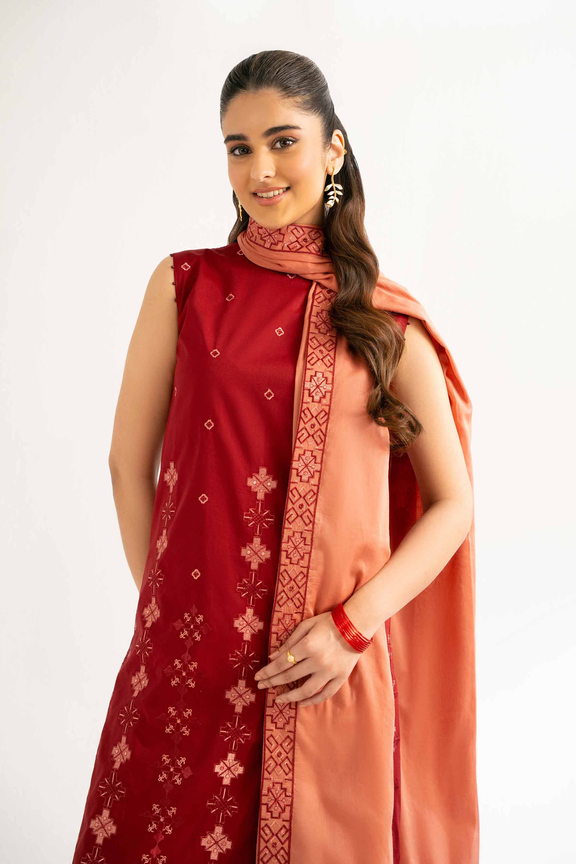 Nishat Linen 3 Piece - Dyed Embroidered Suit - 42502248 Embroidered Eid Lawn Collection 2025 - Image 2
