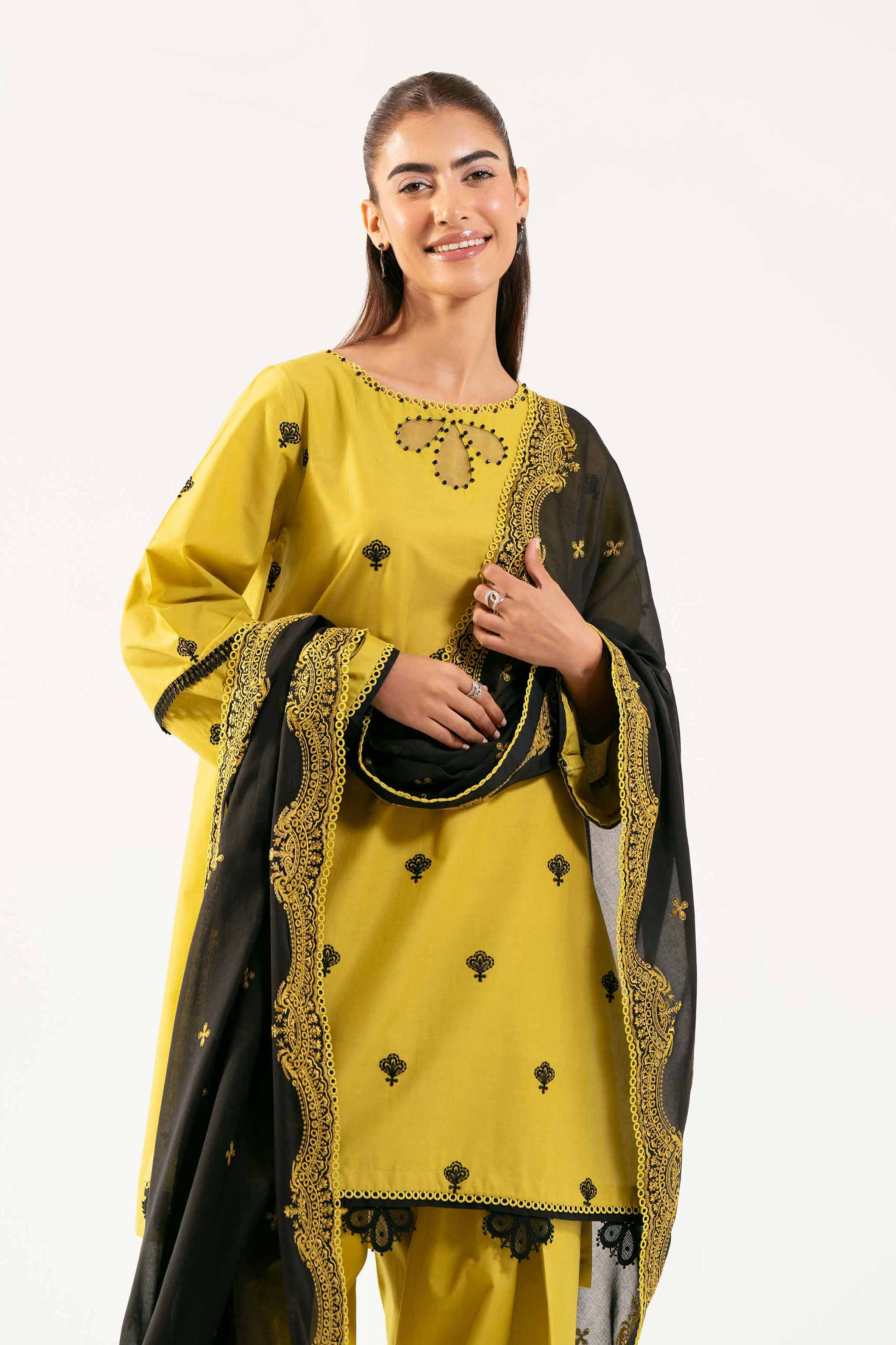 Nishat Linen 3 Piece - Dyed Embroidered Suit - 42502250 Embroidered Eid Lawn Collection 2025 - Image 2