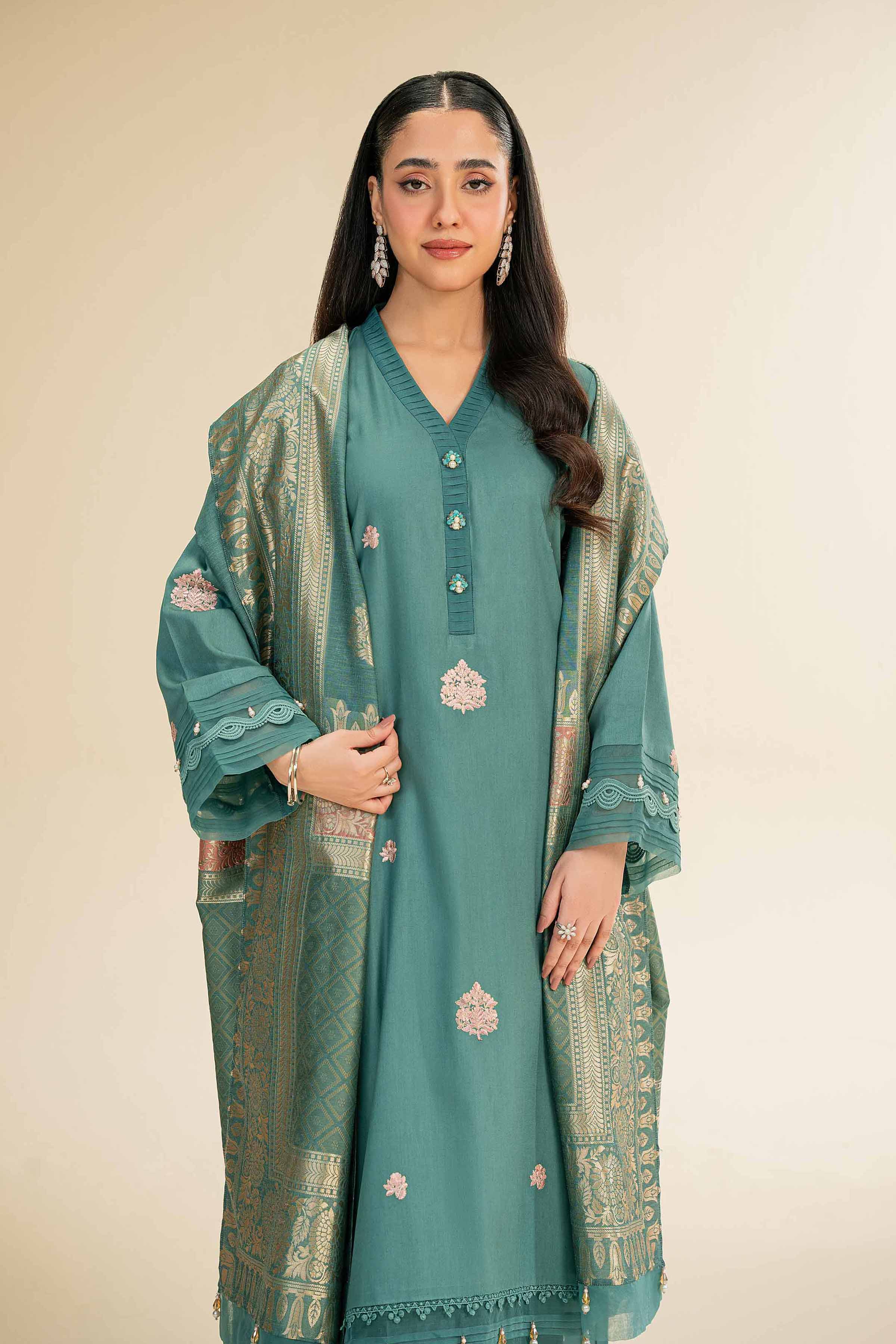 Nishat Linen 3 Piece - Embroidered Suit - 42501389 Embroidered Eid Lawn Collection 2025 - Image 2