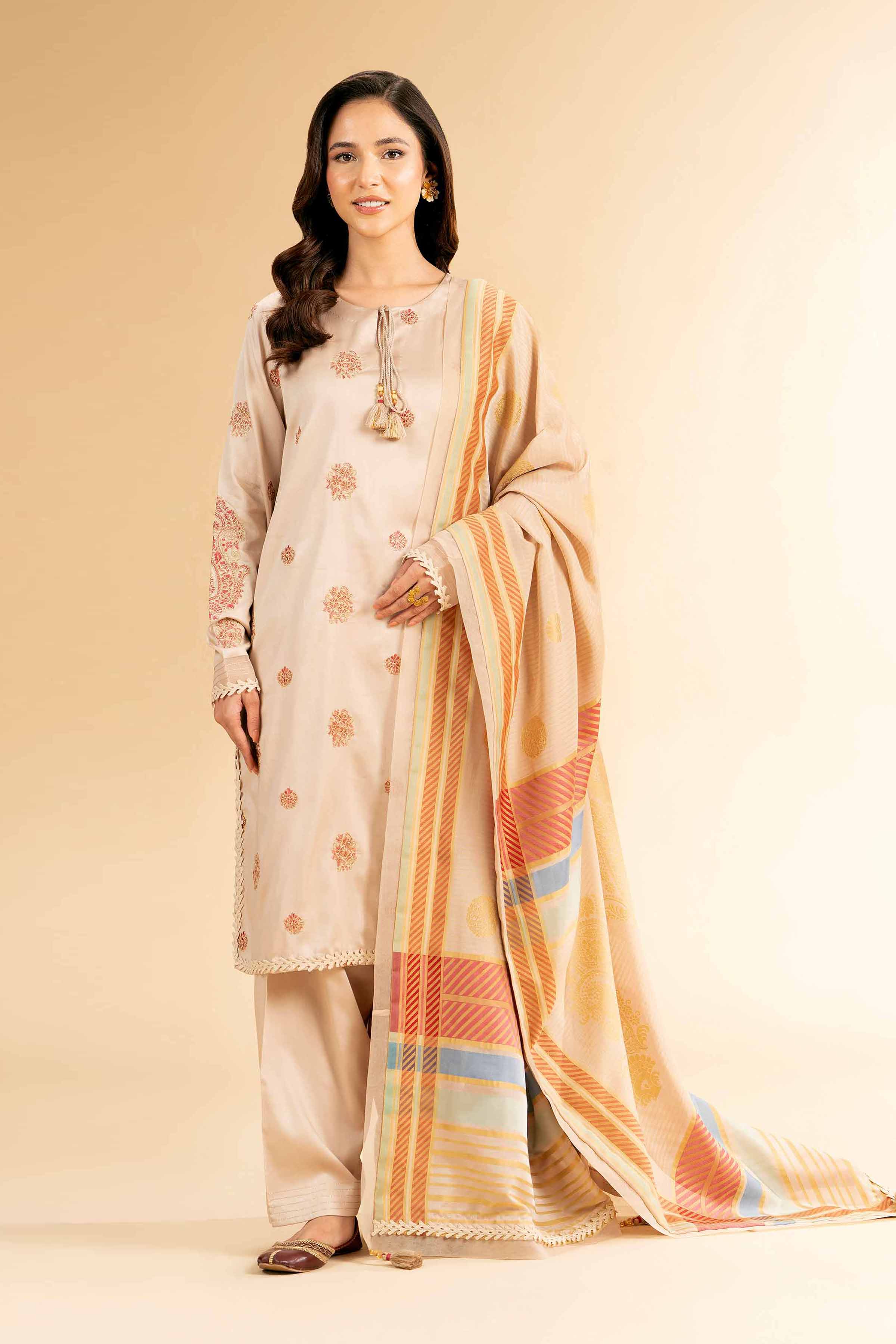 Nishat Linen 3 Piece - Embroidered Suit - 42501395 Embroidered Eid Lawn Collection 2025