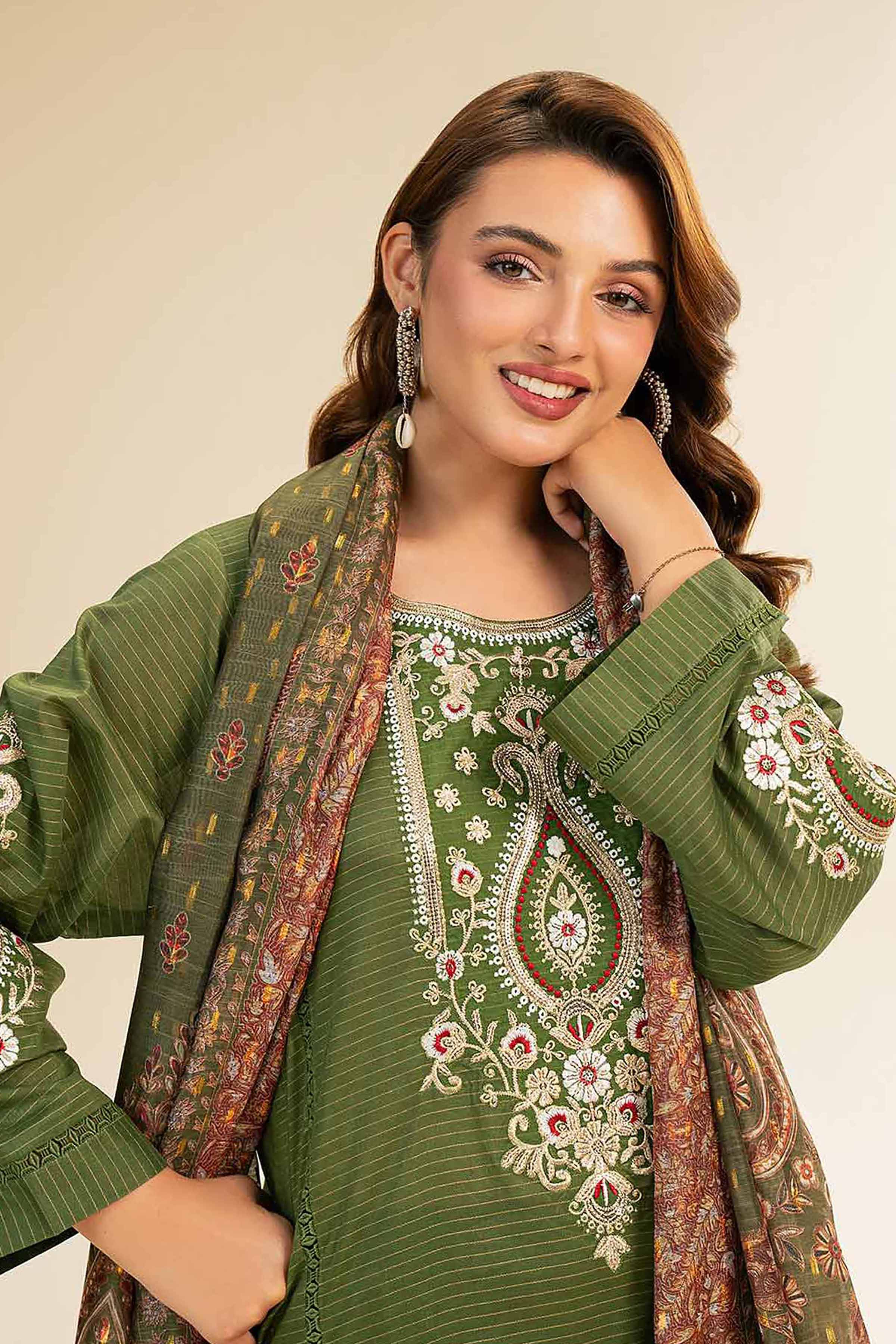 Nishat Linen 3 Piece - Embroidered Suit - 42501436 Embroidered Eid Lawn Collection 0 - Image 2