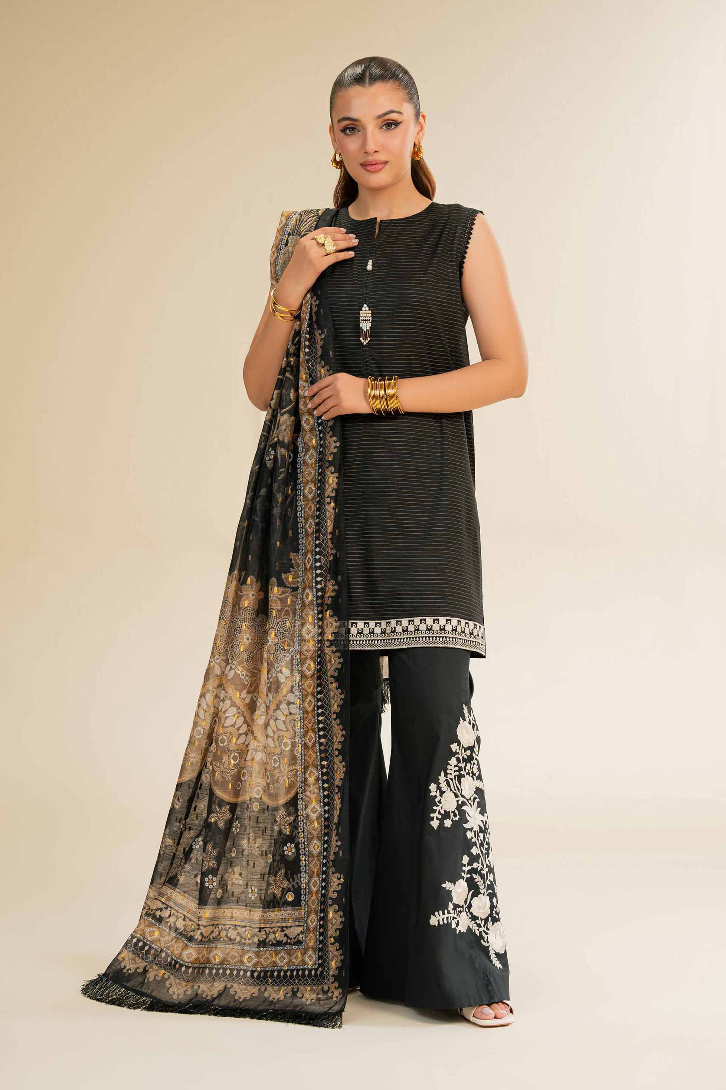 Nishat Linen 3 Piece - Embroidered Suit - 42501438 Embroidered Eid Lawn Collection 0