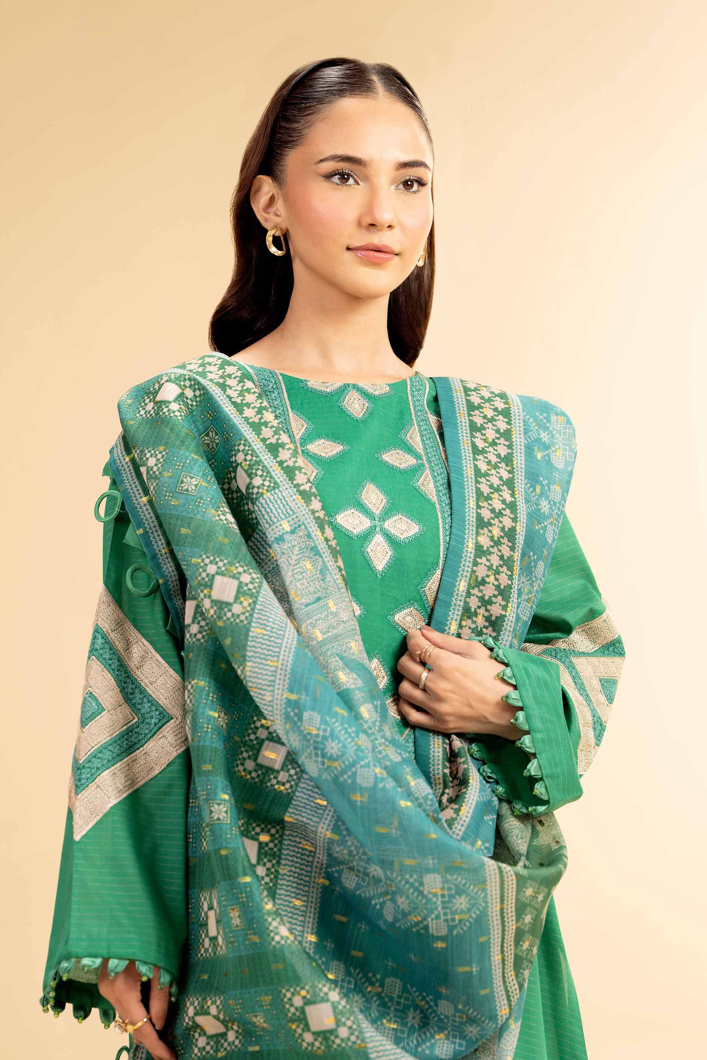 Nishat Linen 3 Piece - Embroidered Suit - 42501441 Embroidered Eid Lawn Collection 0 - Image 2