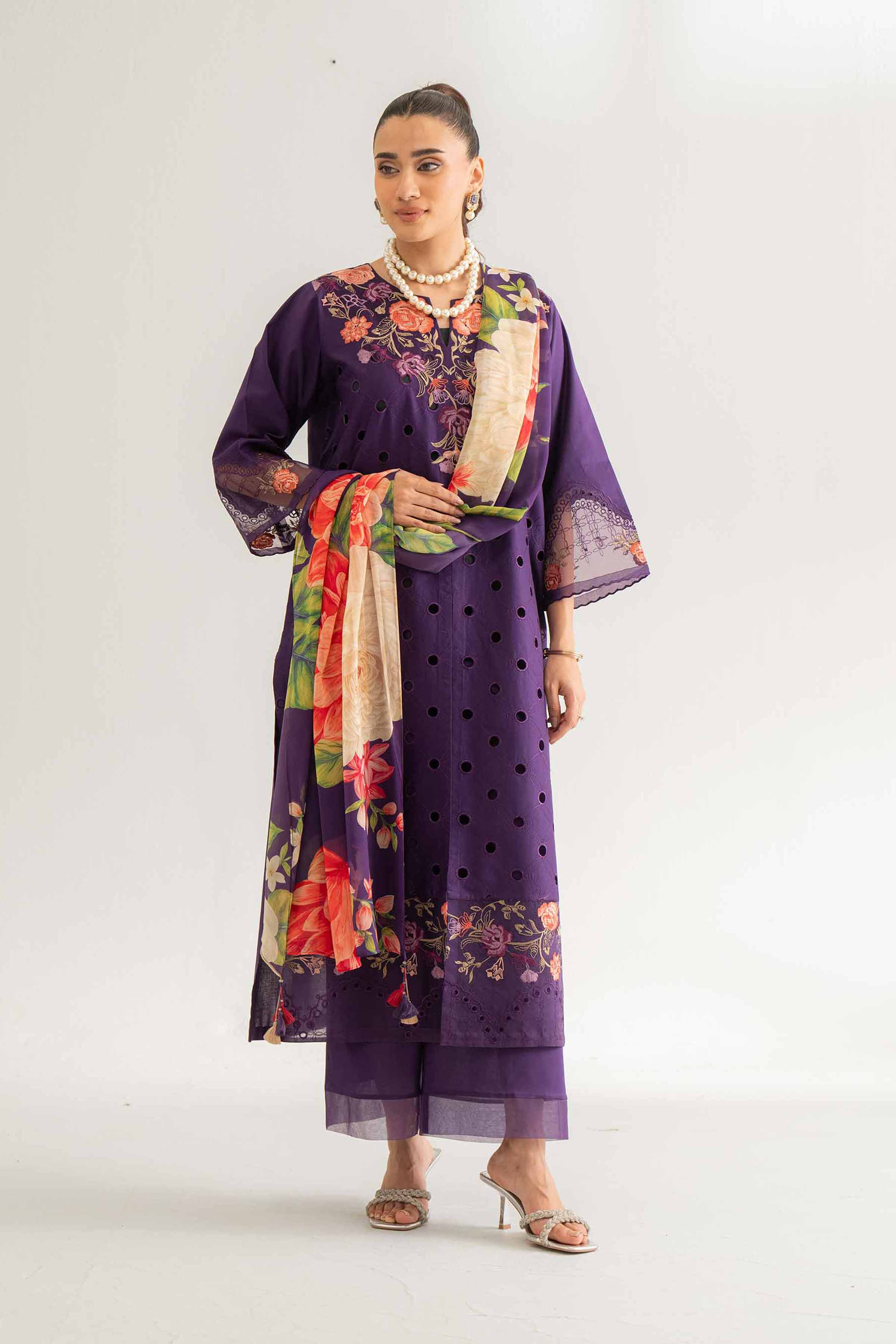Nishat Linen 3 Piece - Embroidered Suit - 42519170 Embroidered Eid Lawn Collection 2025