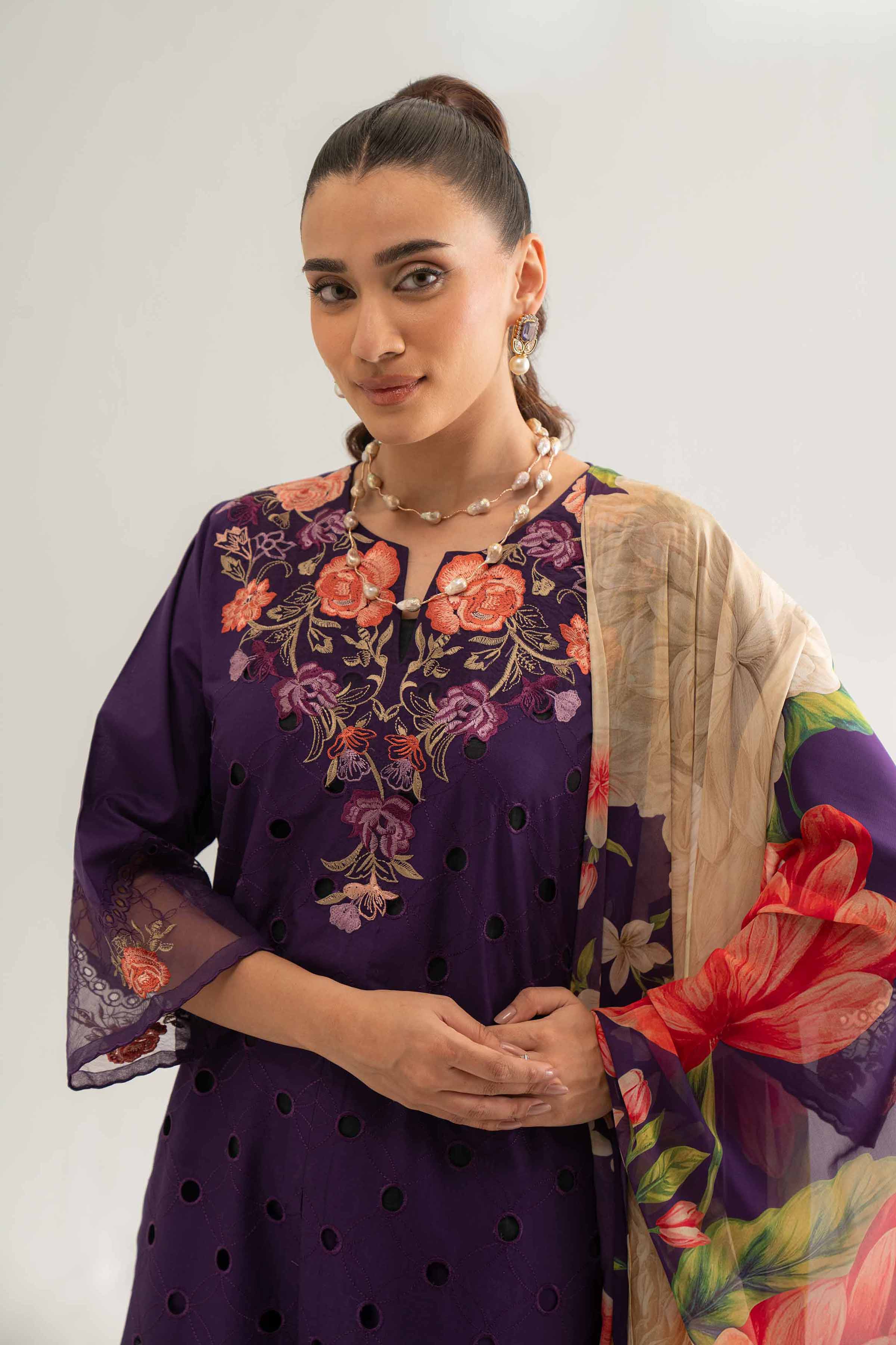 Nishat Linen 3 Piece - Embroidered Suit - 42519170 Embroidered Eid Lawn Collection 2025 - Image 2