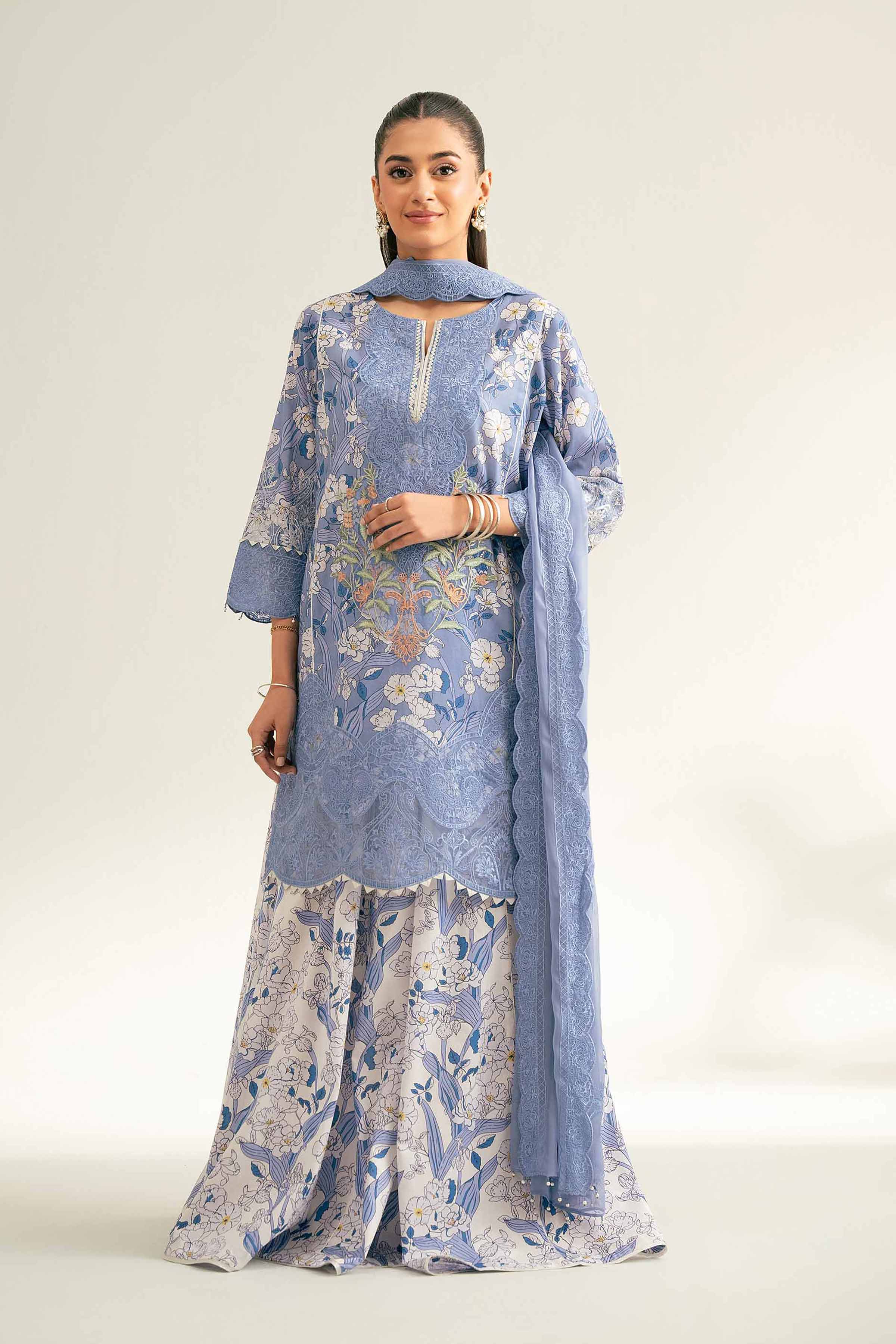 Nishat Linen 3 Piece - Embroidered Suit - 42519399 Embroidered Eid Lawn Collection 2025