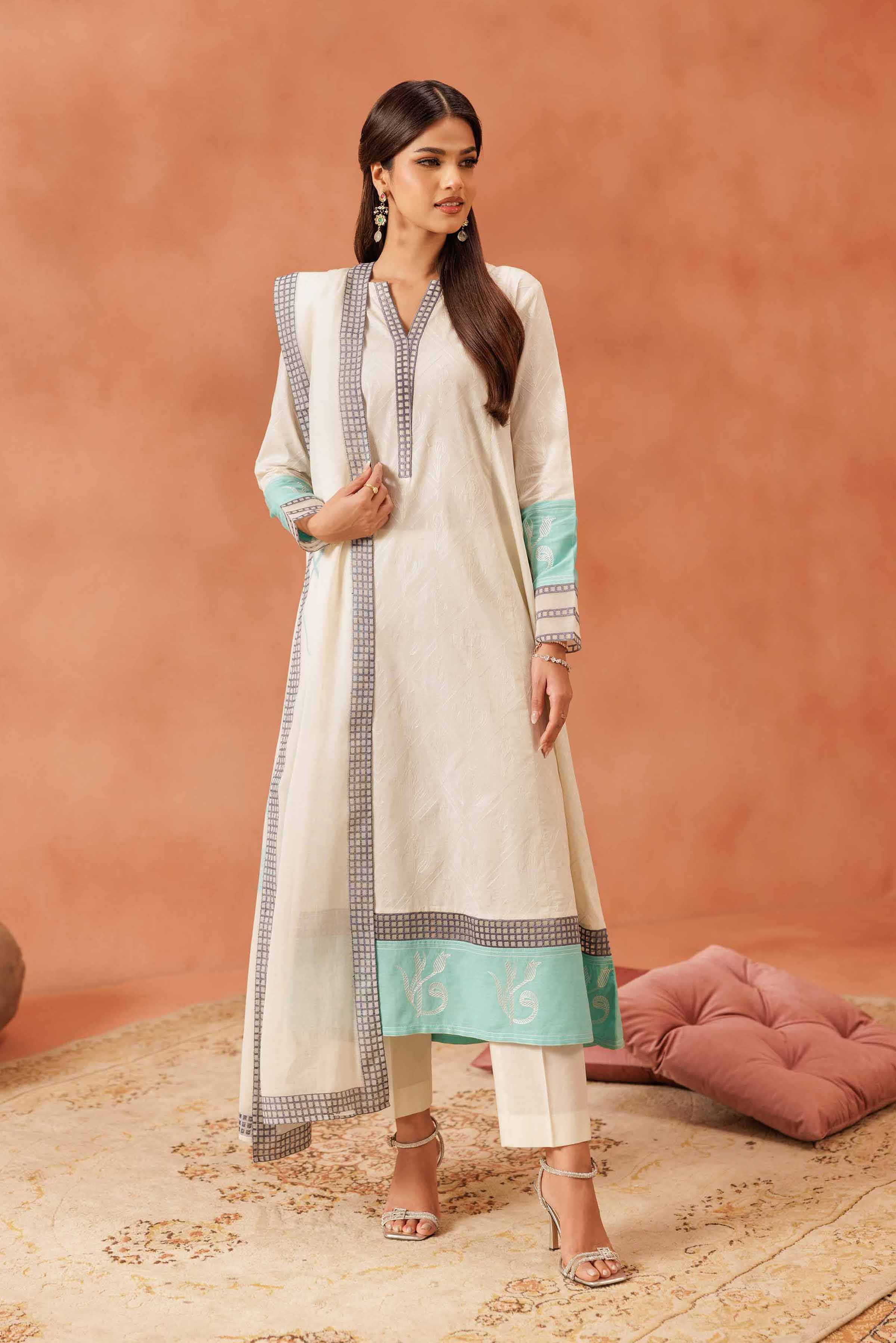 Nishat Linen 3 Piece - Embroidered Suit - KFE25-67 Eid Pret 2025