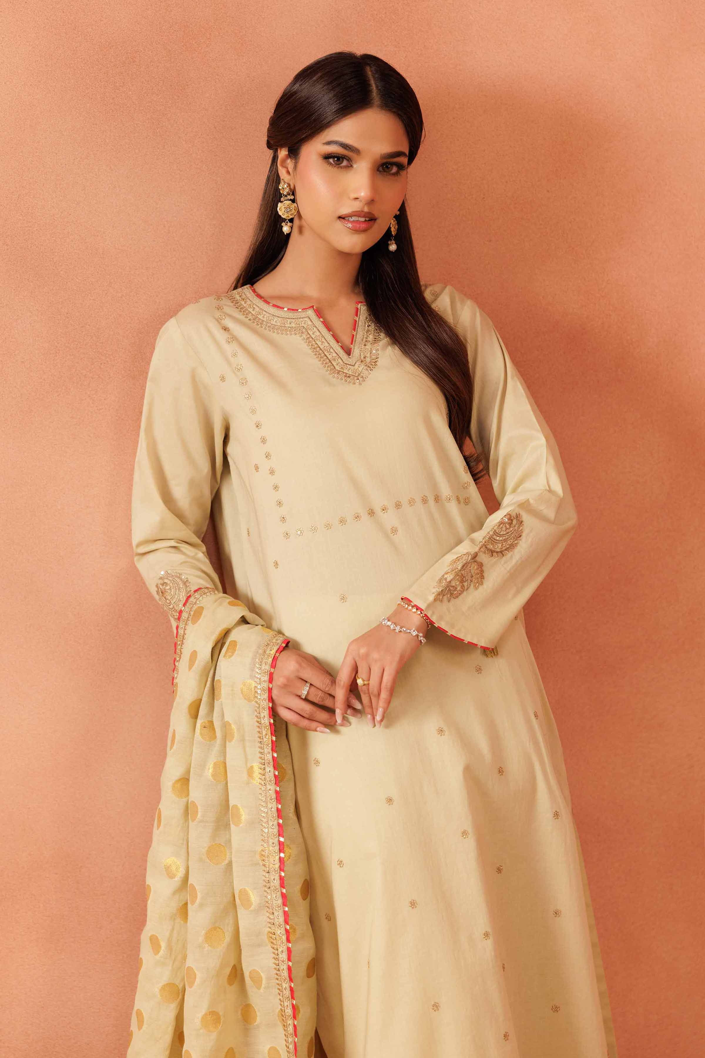 Nishat Linen 3 Piece - Embroidered Suit - KFE25-87 Eid Pret 2025 - Image 2
