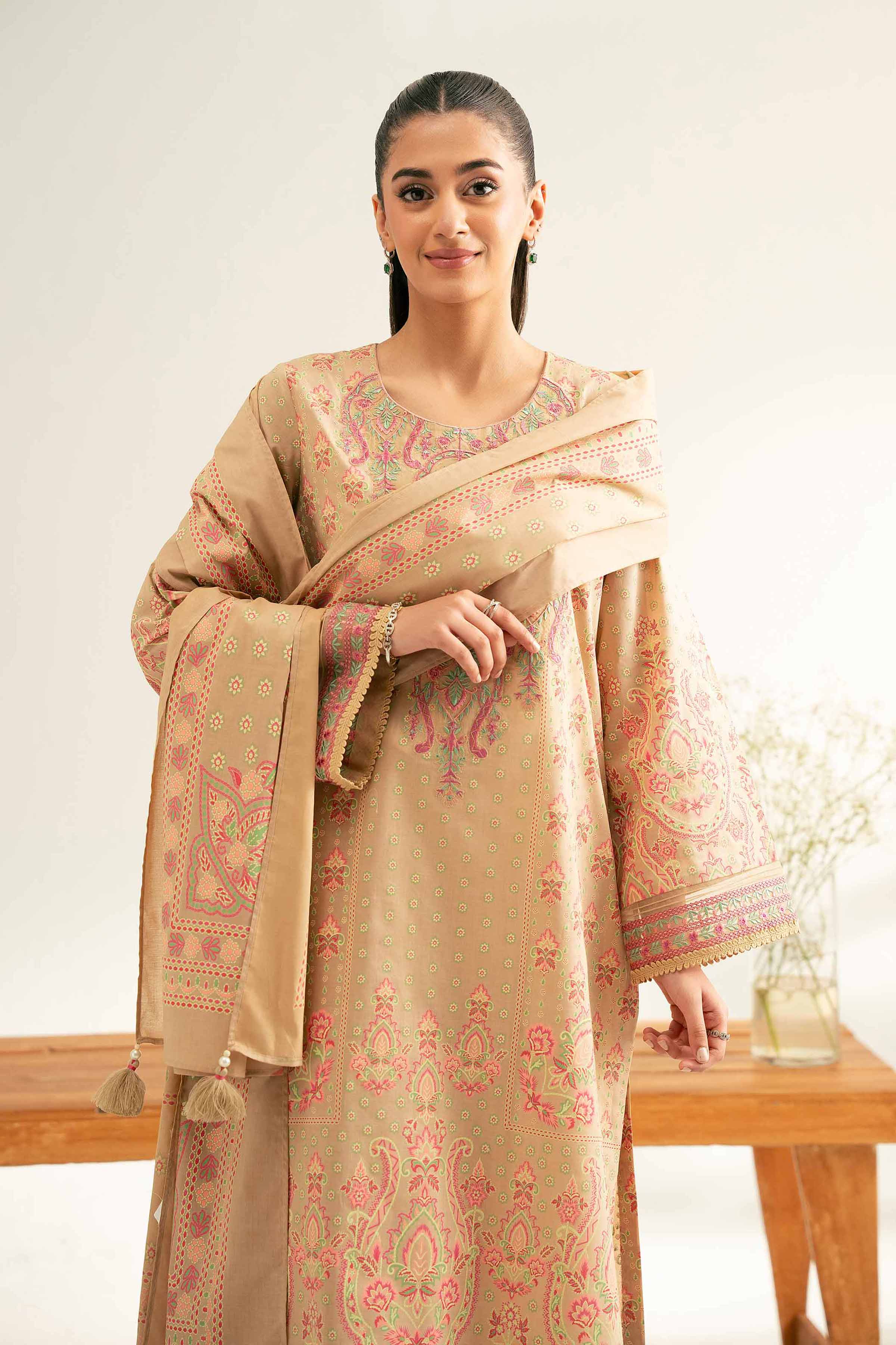 Nishat Linen 3 Piece - Flatbed Paste Embroidered Suit - 42501668 Embroidered Eid Lawn Collection 2025 - Image 2