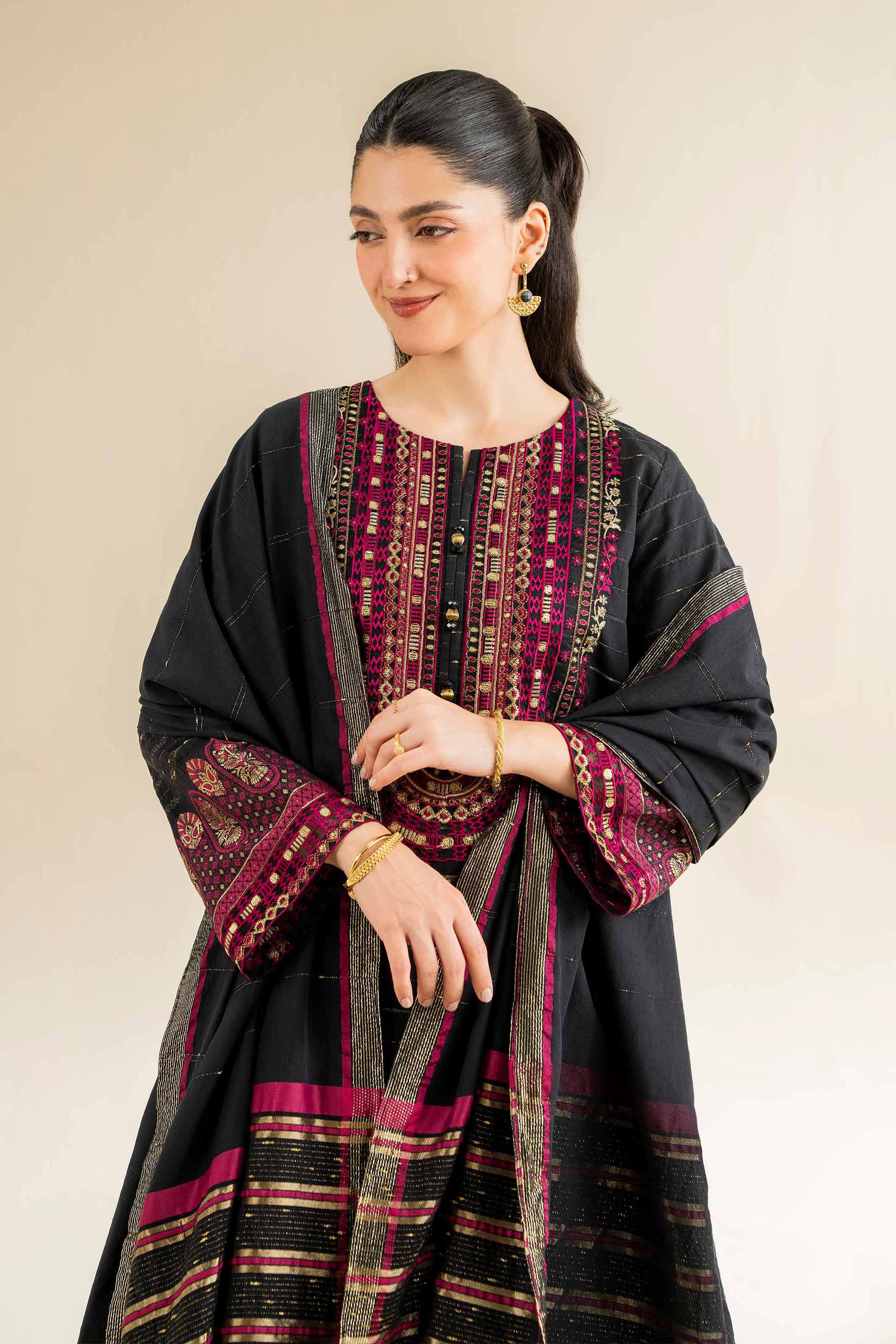 Nishat Linen 3 Piece - Jacquard Embroidered Suit - 42501041 Embroidered Eid Lawn Collection 0 - Image 2