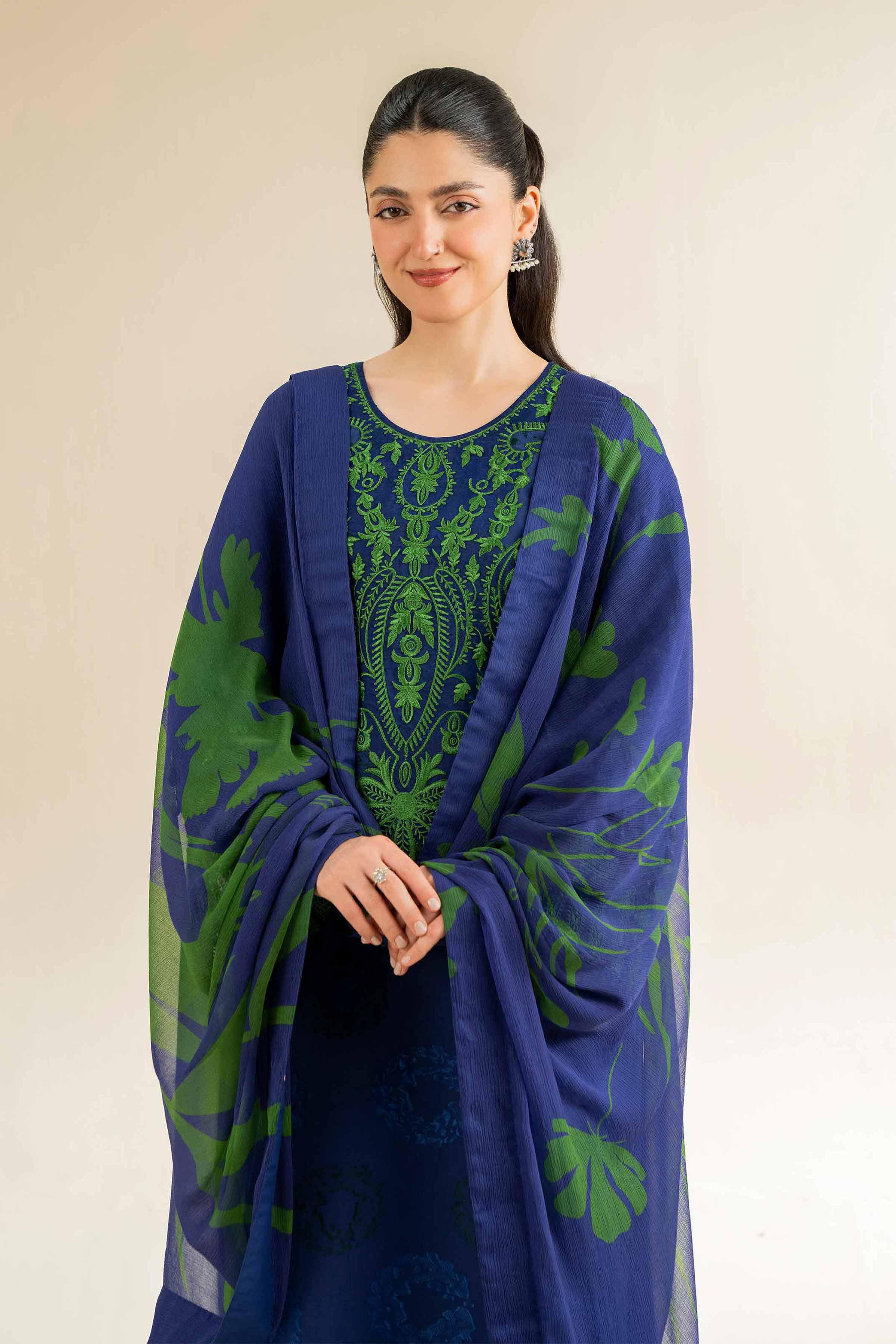 Nishat Linen 3 Piece - Jacquard Embroidered Suit - 42501091 Embroidered Eid Lawn Collection 0 - Image 2