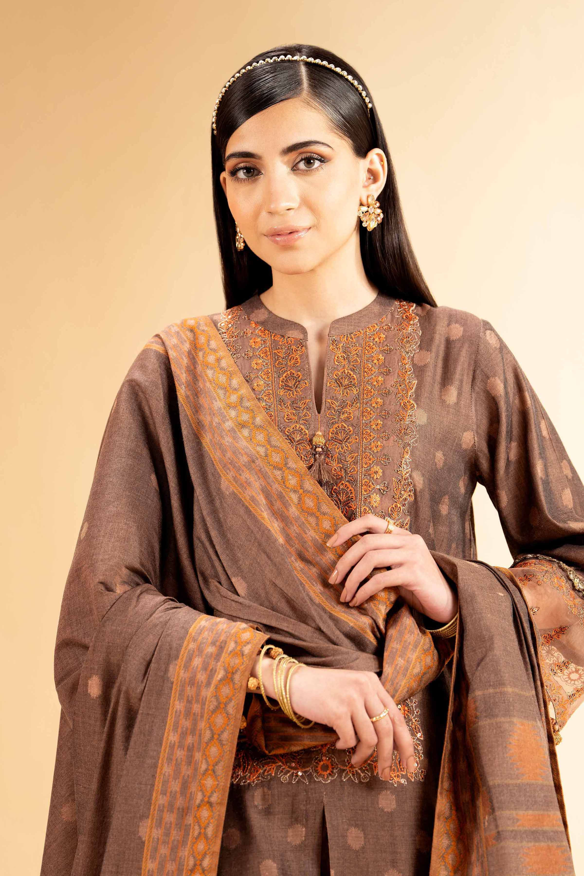 Nishat Linen 3 Piece - Jacquard Embroidered Suit - 42501396 Embroidered Eid Lawn Collection 2025 - Image 2