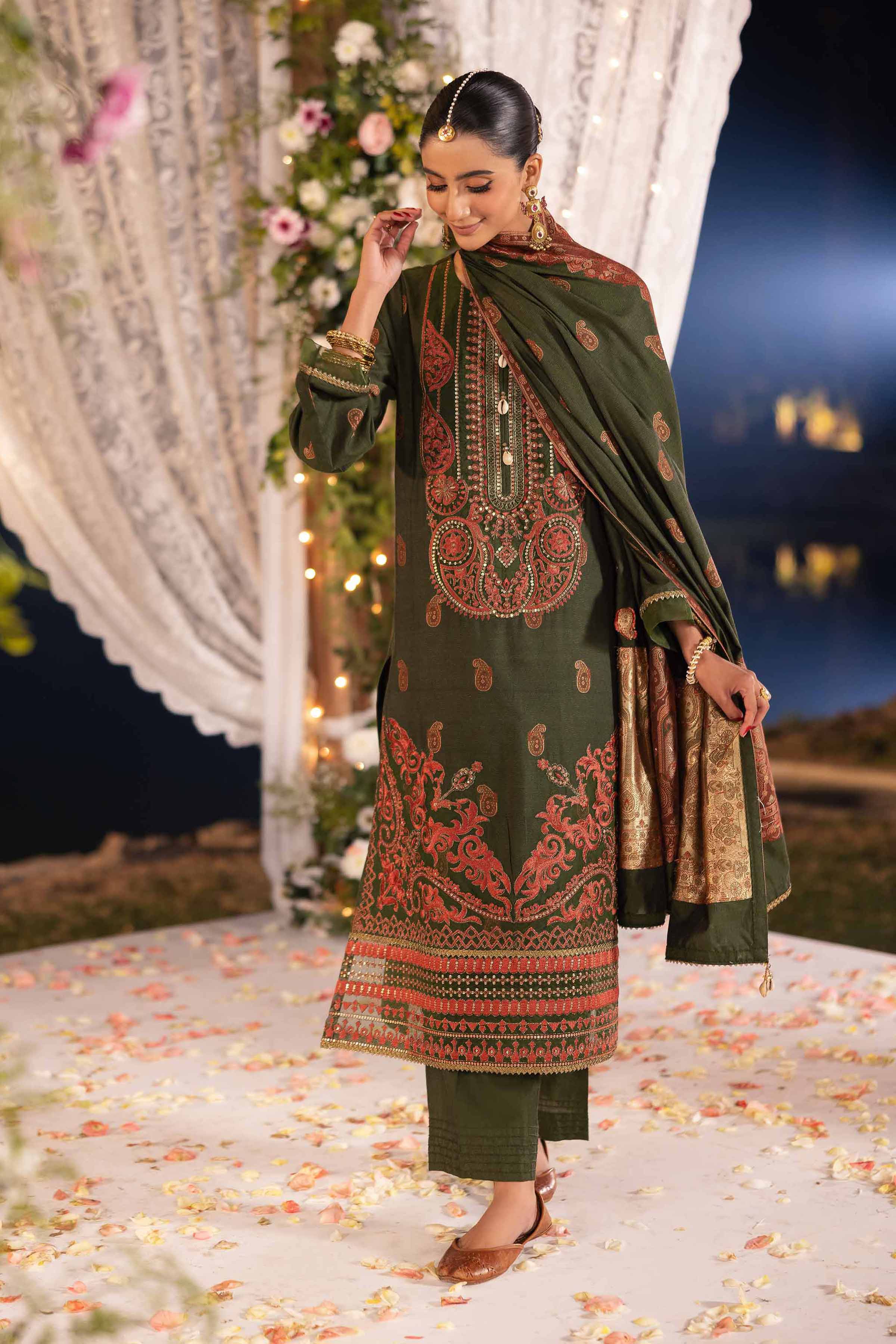 Nishat Linen 3 Piece - Jacquard Embroidered Suit - 42501404 Embroidered Eid Lawn Collection 2025