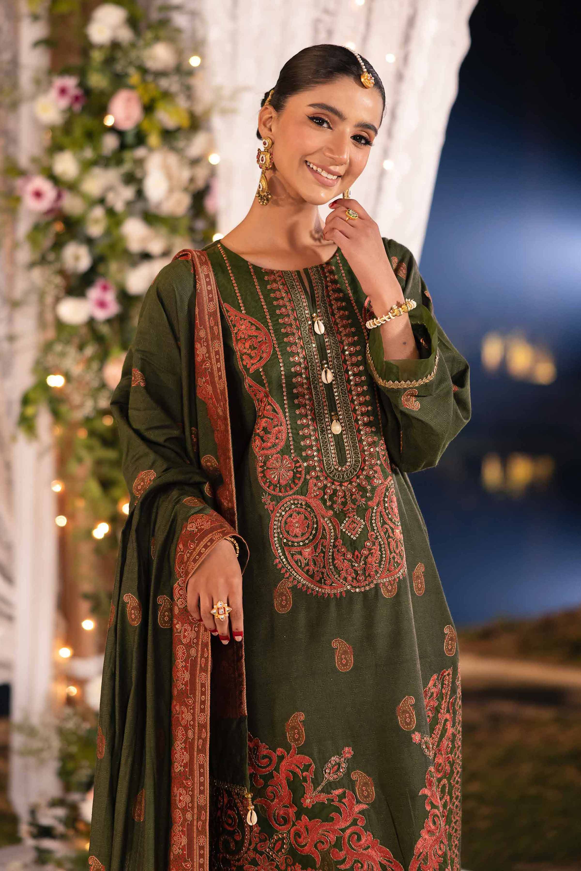 Nishat Linen 3 Piece - Jacquard Embroidered Suit - 42501404 Embroidered Eid Lawn Collection 2025 - Image 2