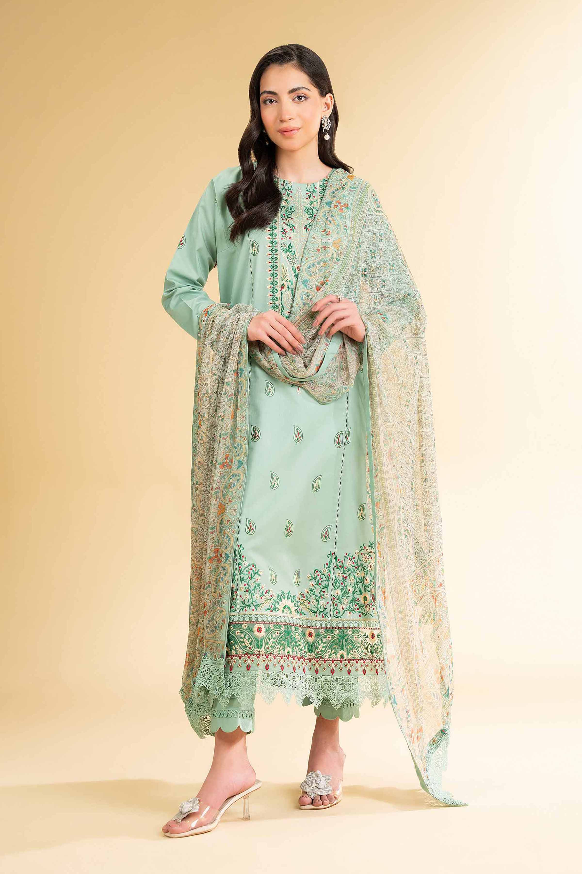 Nishat Linen 3 Piece - Jacquard Embroidered Suit - 42501822 Embroidered Eid Lawn Collection 2025