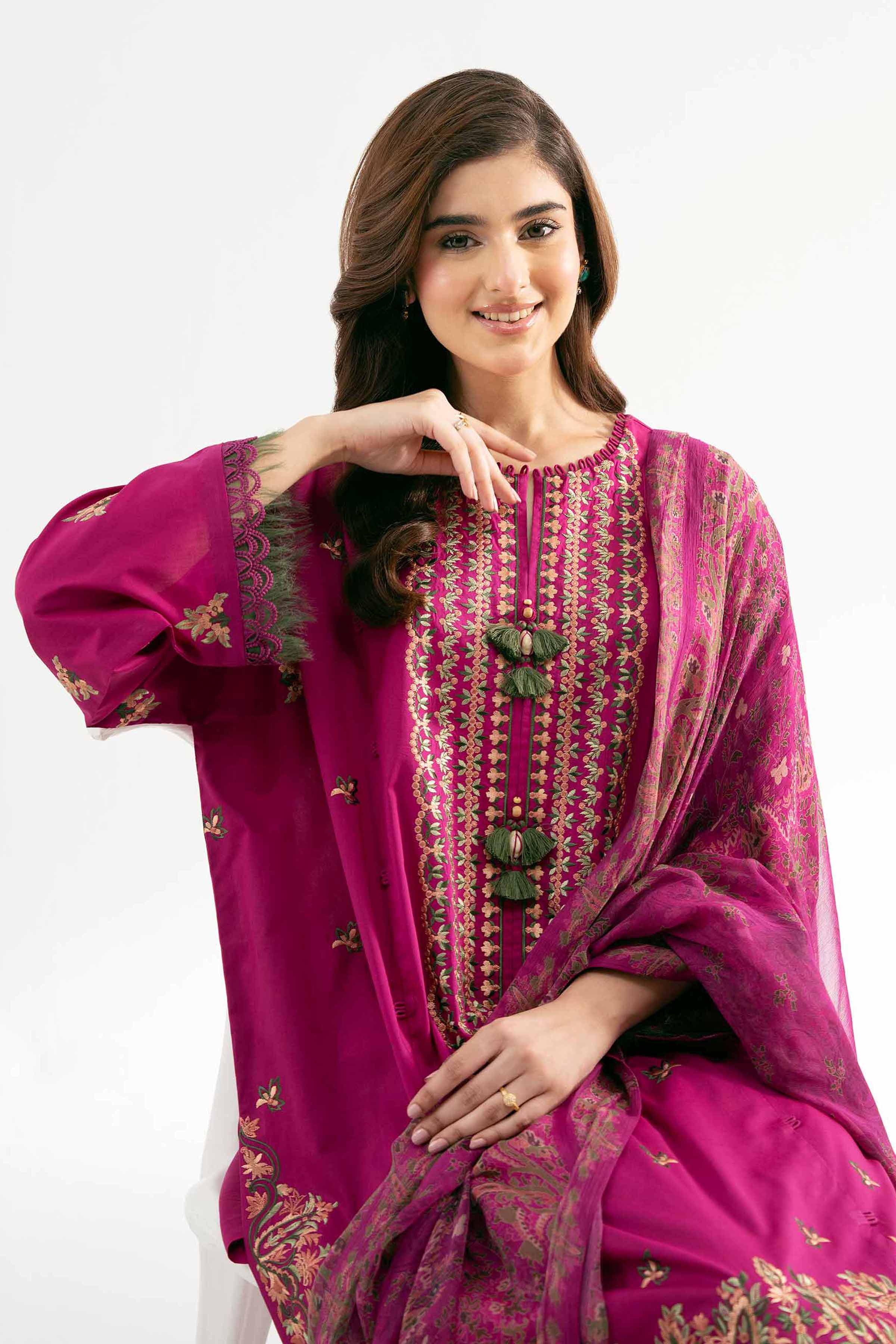 Nishat Linen 3 Piece - Jacquard Embroidered Suit - 42501823 Embroidered Eid Lawn Collection 2025 - Image 2