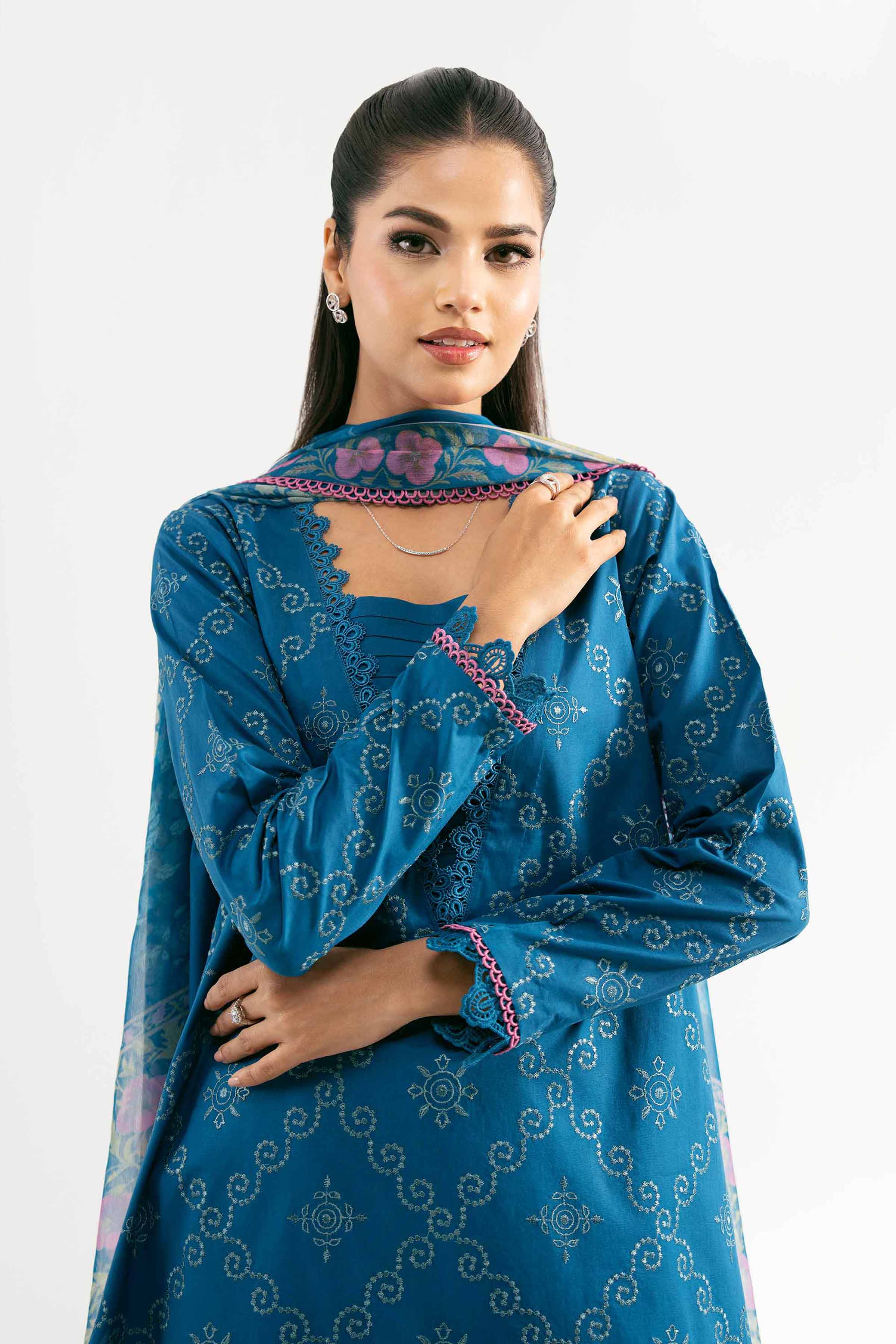 Nishat Linen 3 Piece - Jacquard Embroidered Suit - 42501827 Embroidered Eid Lawn Collection 2025 - Image 2