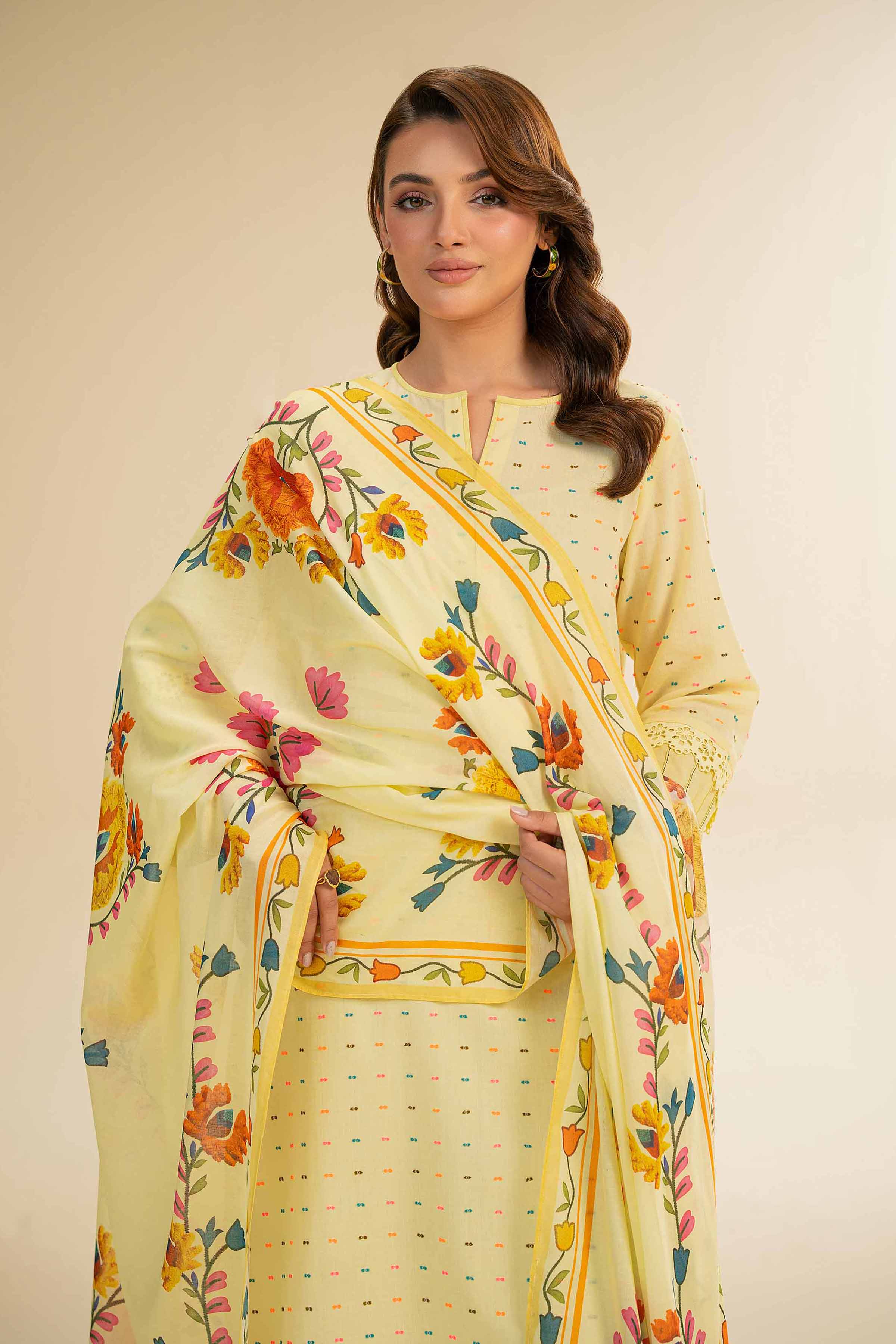 Nishat Linen 3 Piece - Jacquard Suit - 42501111 Embroidered Eid Lawn Collection 0 - Image 2
