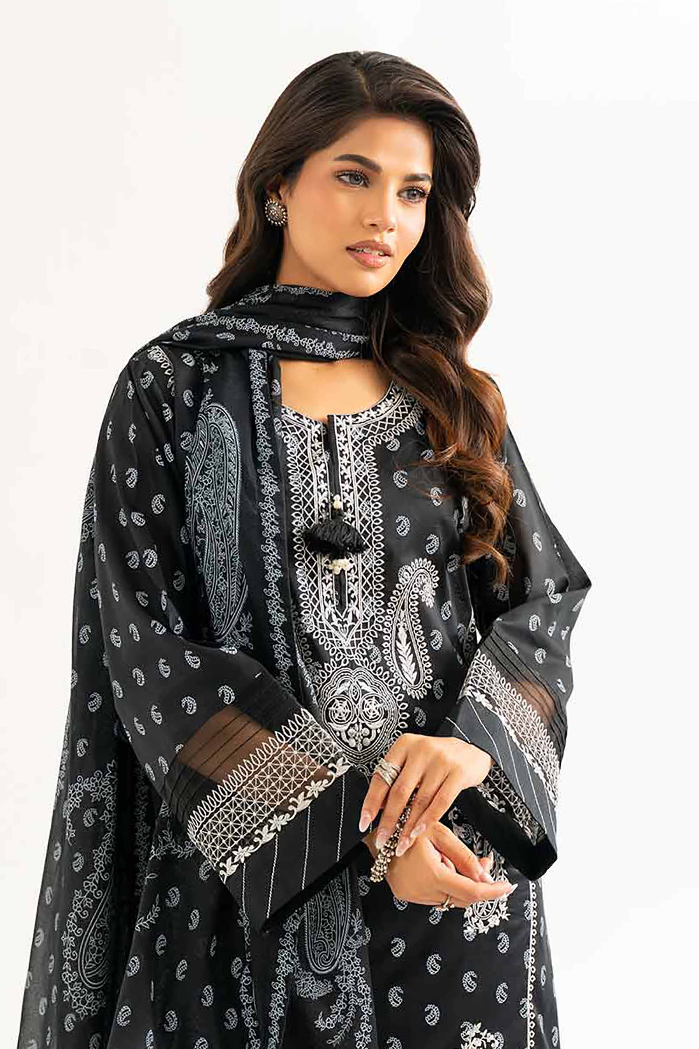 Nishat Linen 3 Piece -  Paste Printed Embroidered Suit - 42501811 Embroidered Eid Lawn Collection 2025 - Image 2