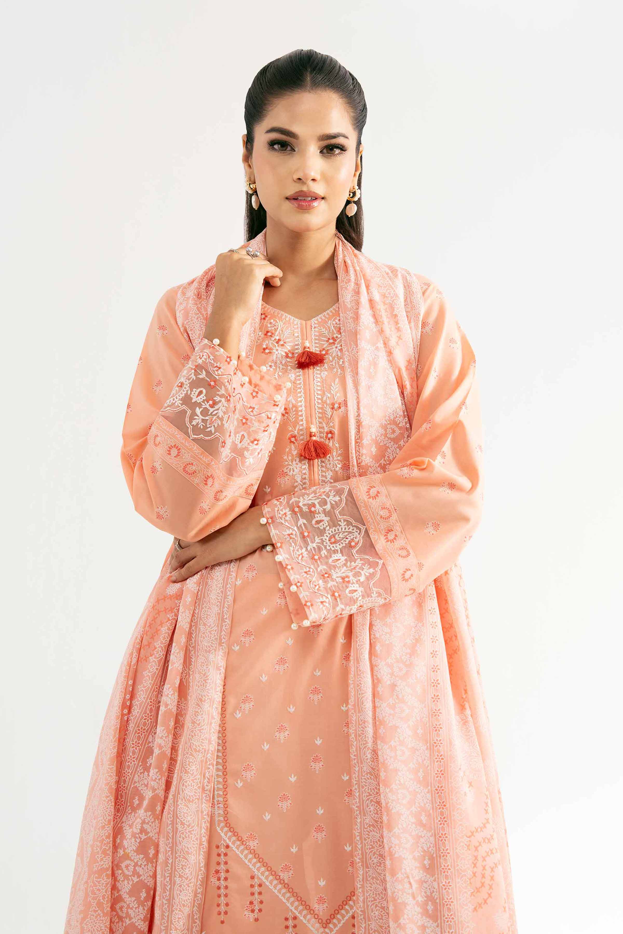 Nishat Linen 3 Piece -  Paste Printed Embroidered Suit - 42501816 Embroidered Eid Lawn Collection 2025 - Image 2