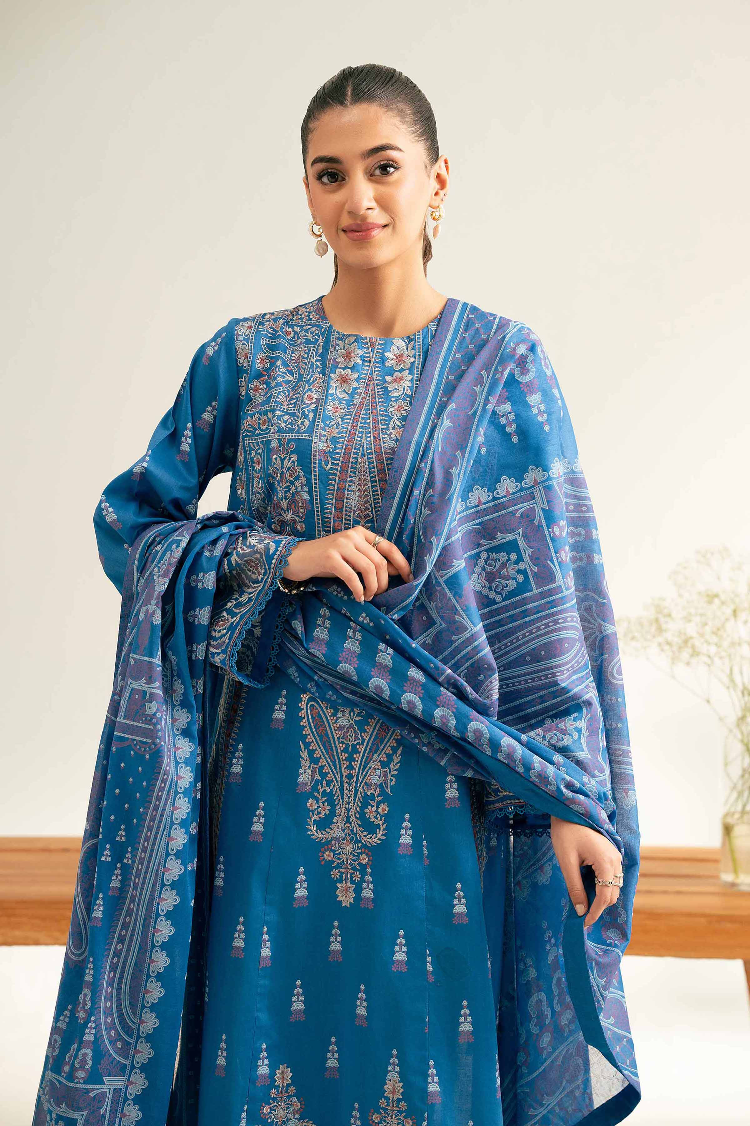 Nishat Linen 3 Piece -  Paste Printed Embroidered Suit - 42501818 Embroidered Eid Lawn Collection 2025 - Image 2