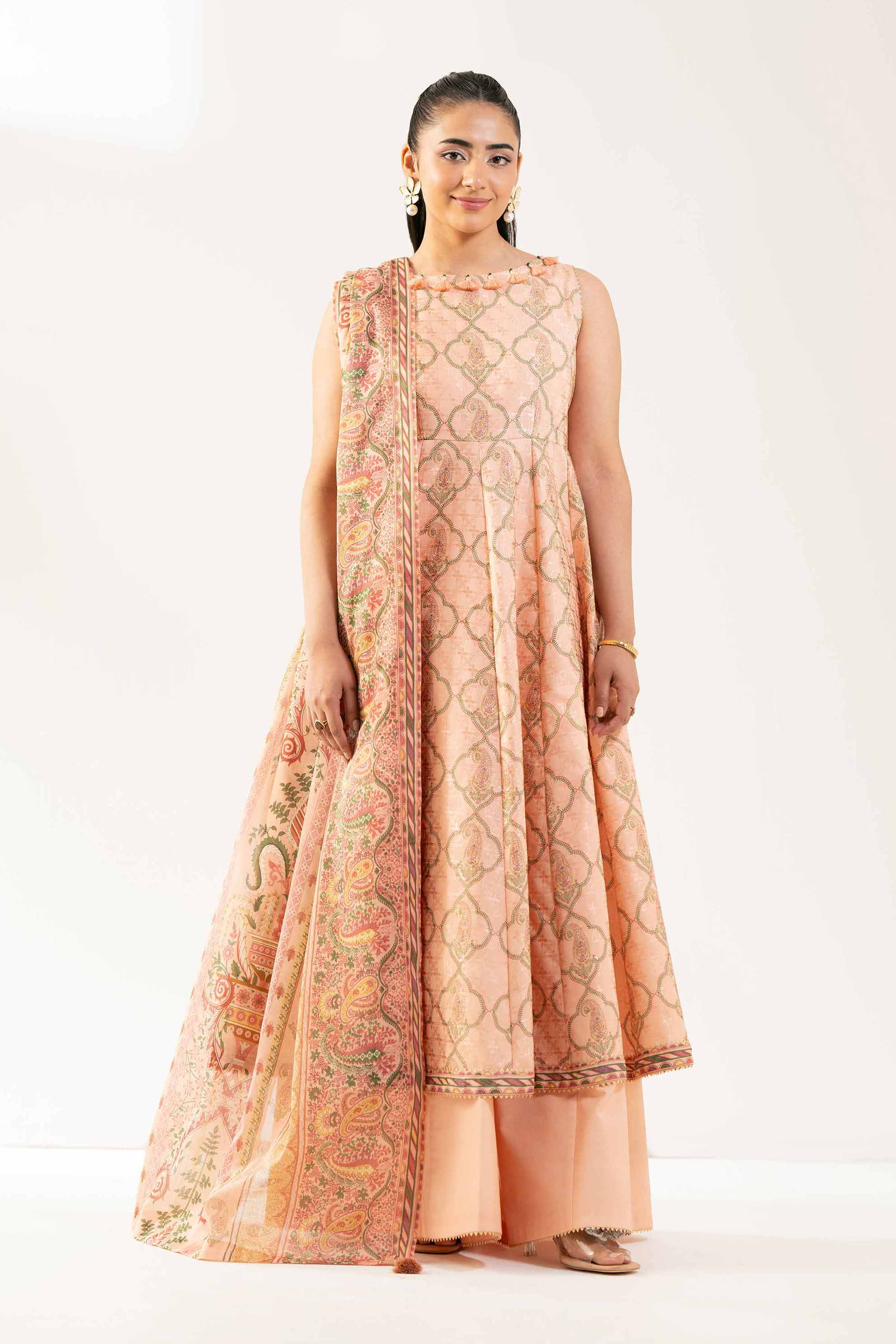 Nishat Linen 3 Piece - Paste Printed Loose Fabric - 42503402 Freedom To Buy Eid Edition 2025
