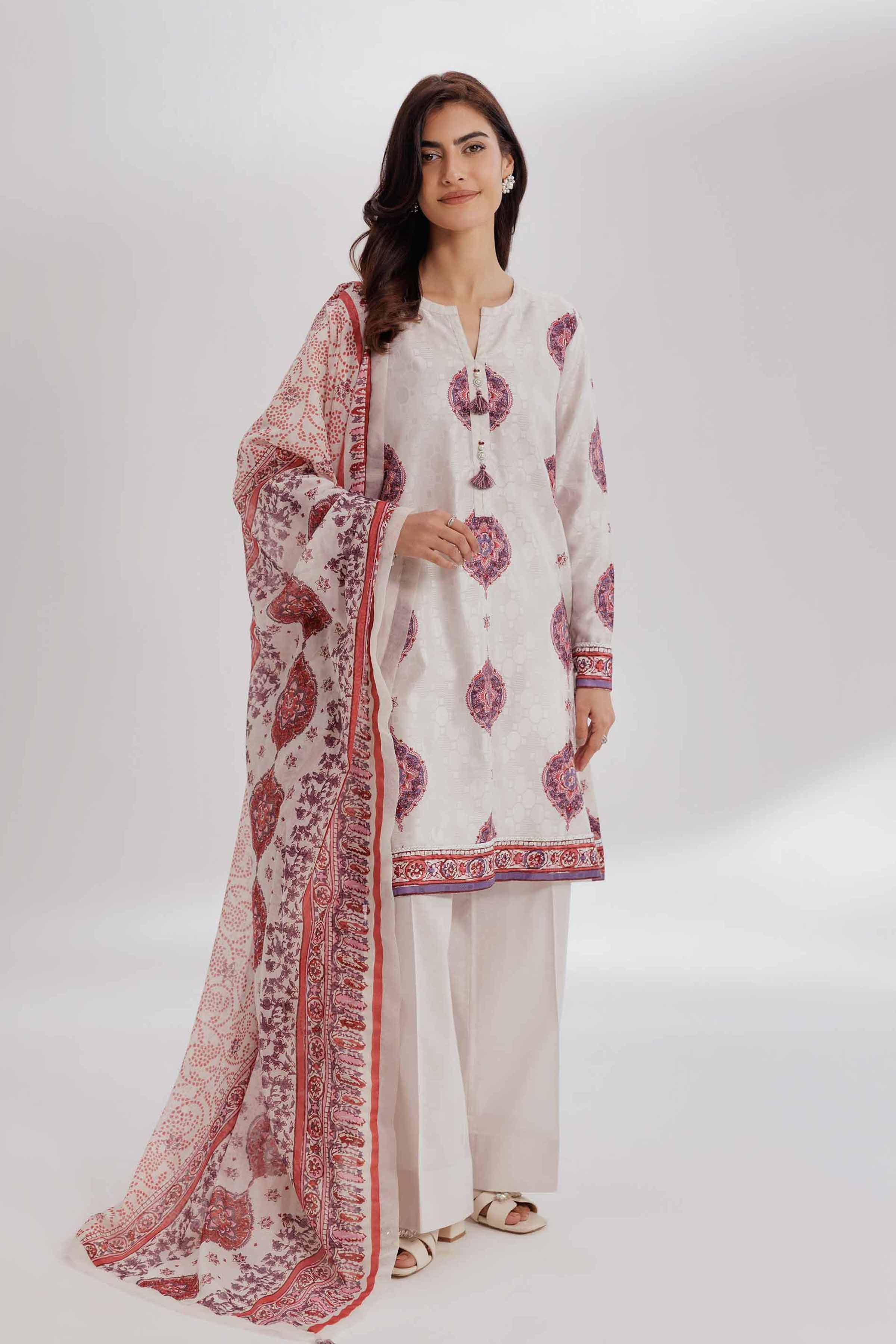 Nishat Linen 3 Piece - Paste Printed Loose Fabric - 42503407 Freedom To Buy Eid Edition 2025
