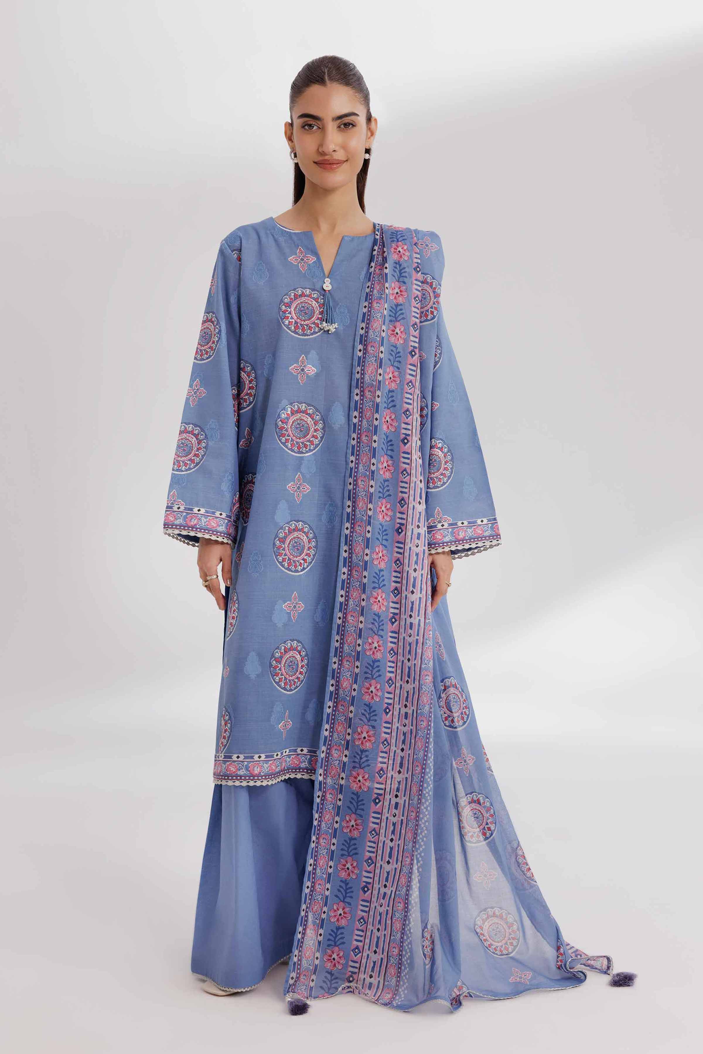 Nishat Linen 3 Piece - Paste Printed Loose Fabric - 42503408 Freedom To Buy Eid Edition 2025
