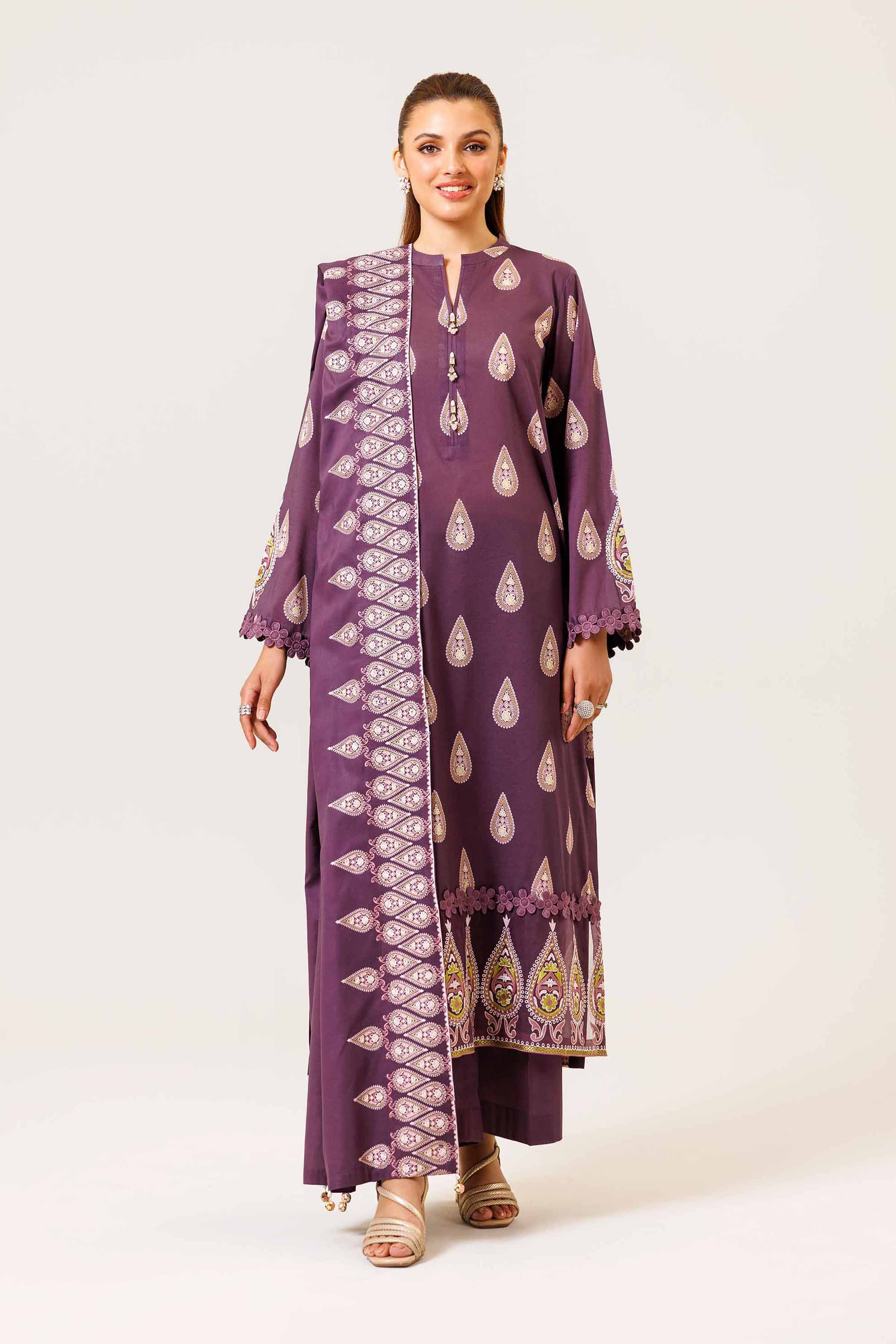 Nishat Linen 3 Piece - Printed Embroidered Suit - 42401986-1 Spring Summer Prints 2025