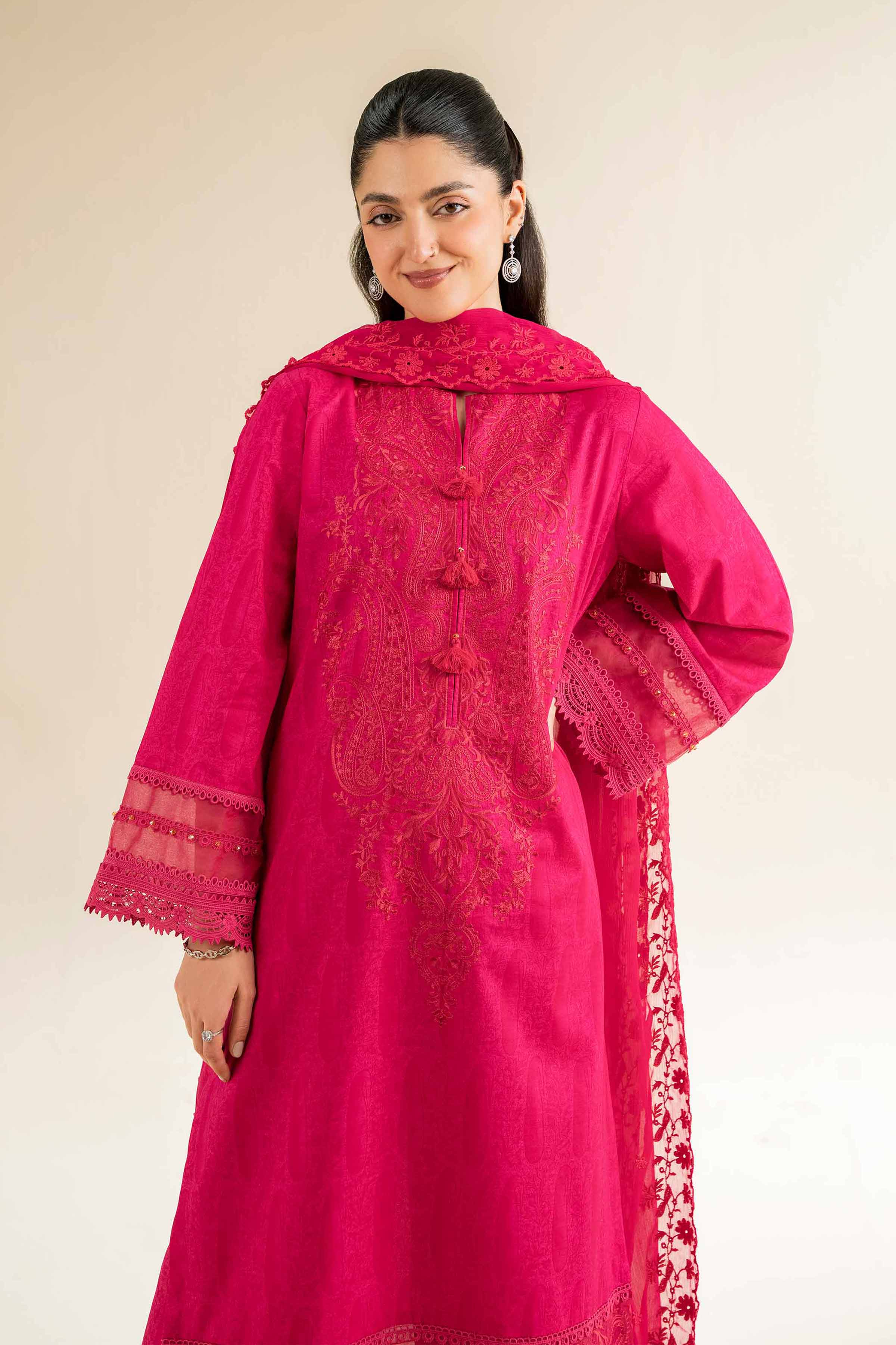 Nishat Linen 3 Piece - Printed Embroidered Suit - 42501276 Embroidered Eid Lawn Collection 0 - Image 2