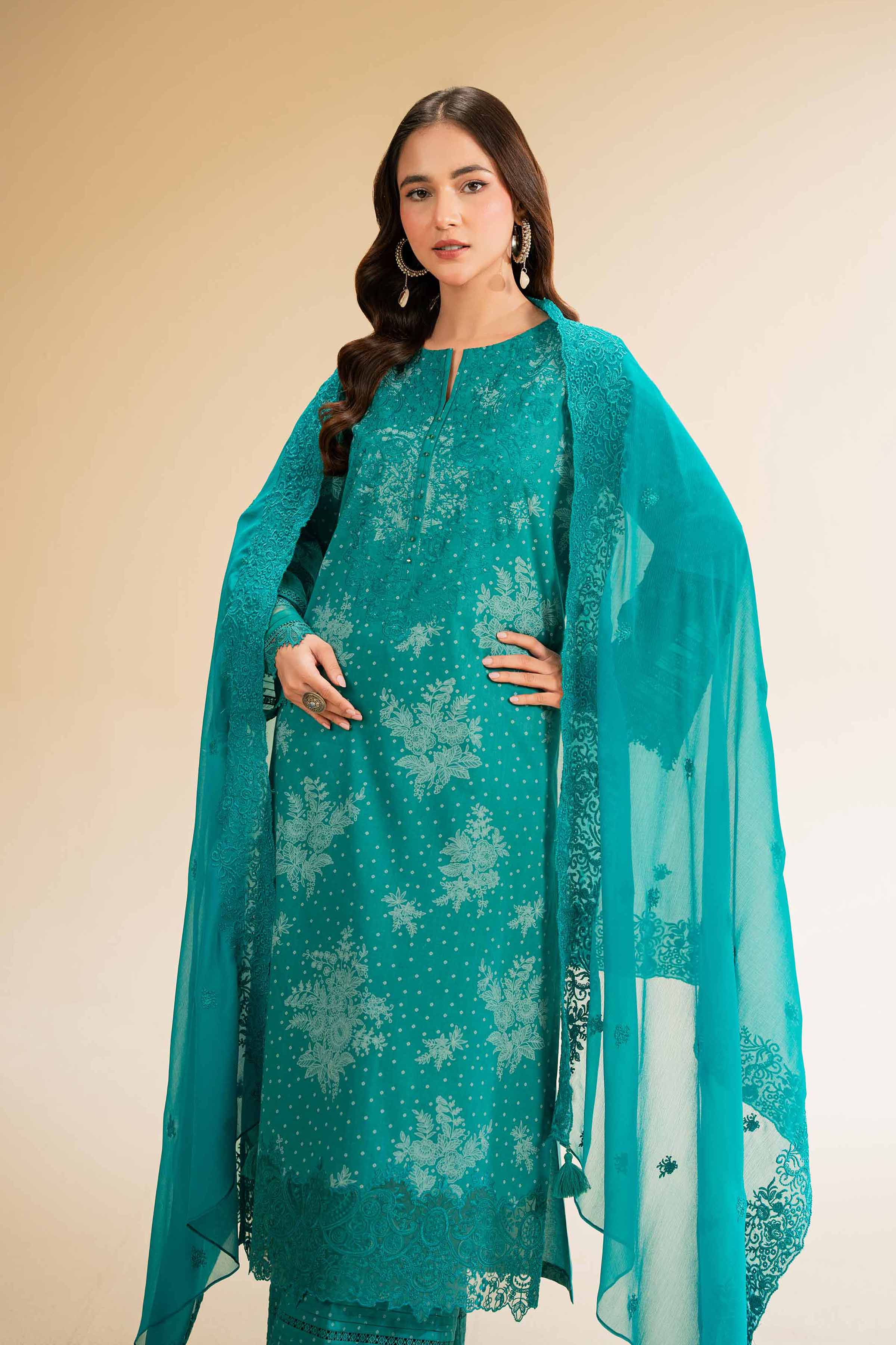 Nishat Linen 3 Piece - Printed Embroidered Suit - 42501278 Embroidered Eid Lawn Collection 0 - Image 2