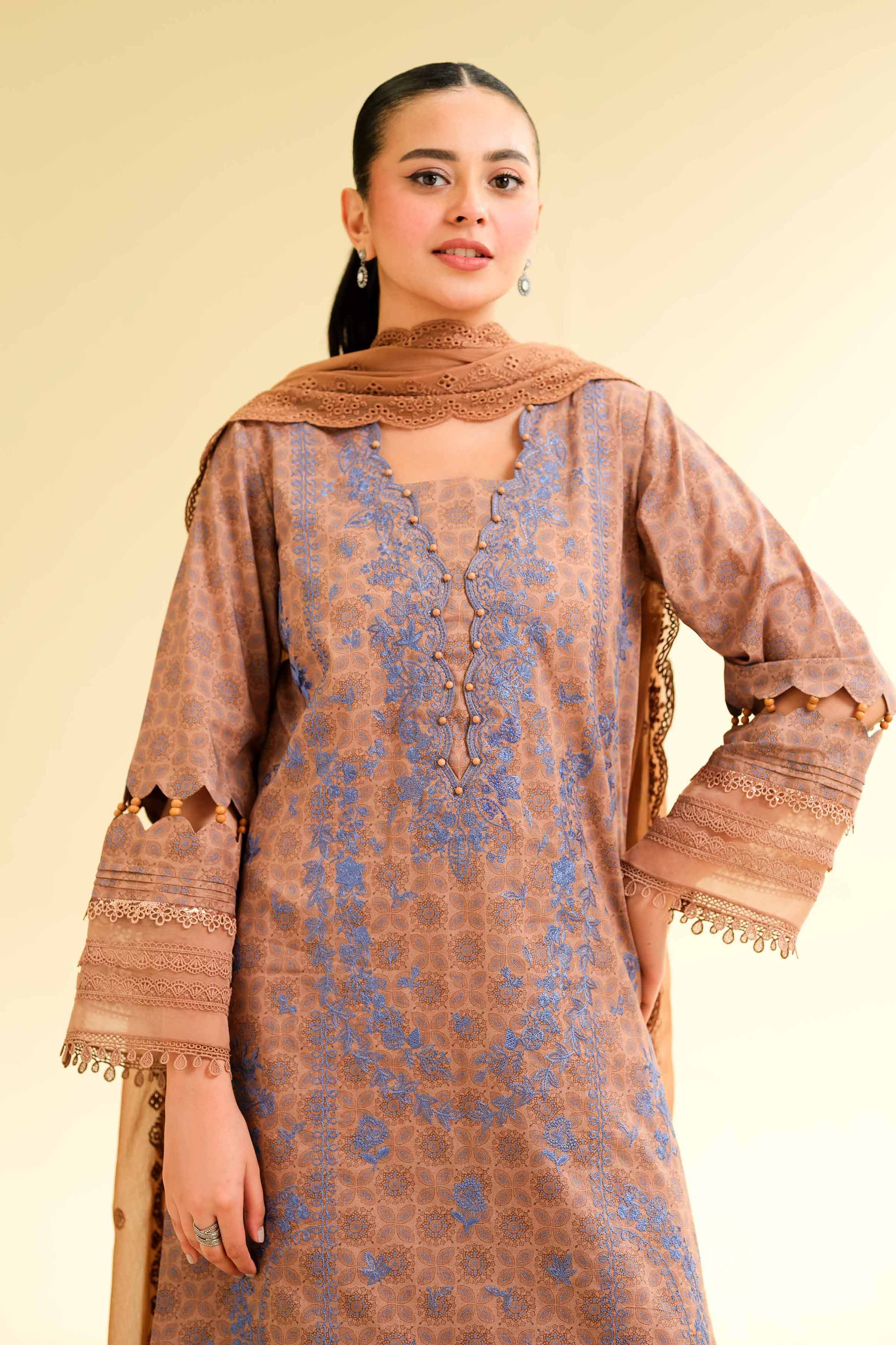Nishat Linen 3 Piece - Printed Embroidered Suit - 42501282 Embroidered Eid Lawn Collection 0 - Image 2