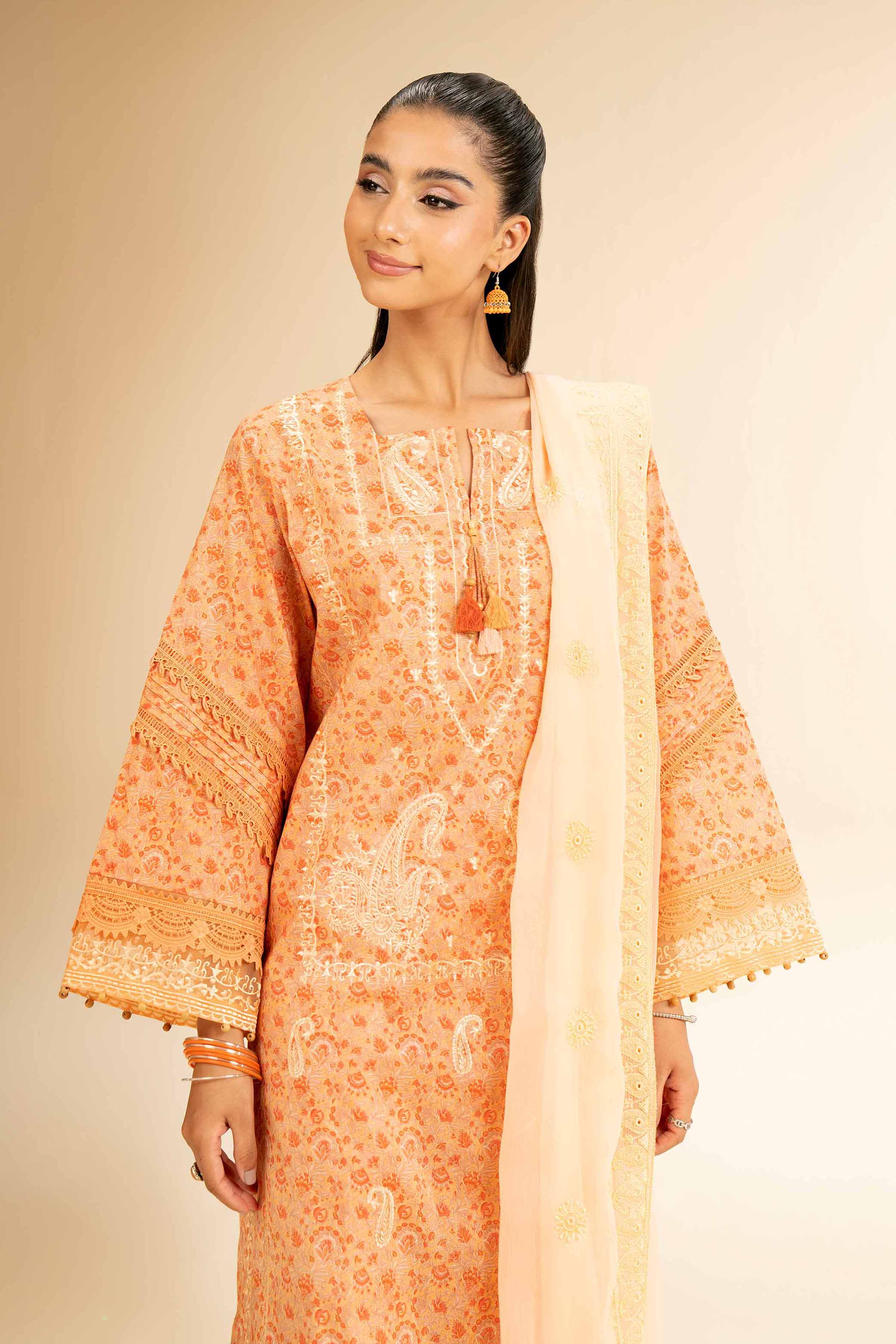 Nishat Linen 3 Piece - Printed Embroidered Suit - 42501284 Embroidered Eid Lawn Collection 0 - Image 2