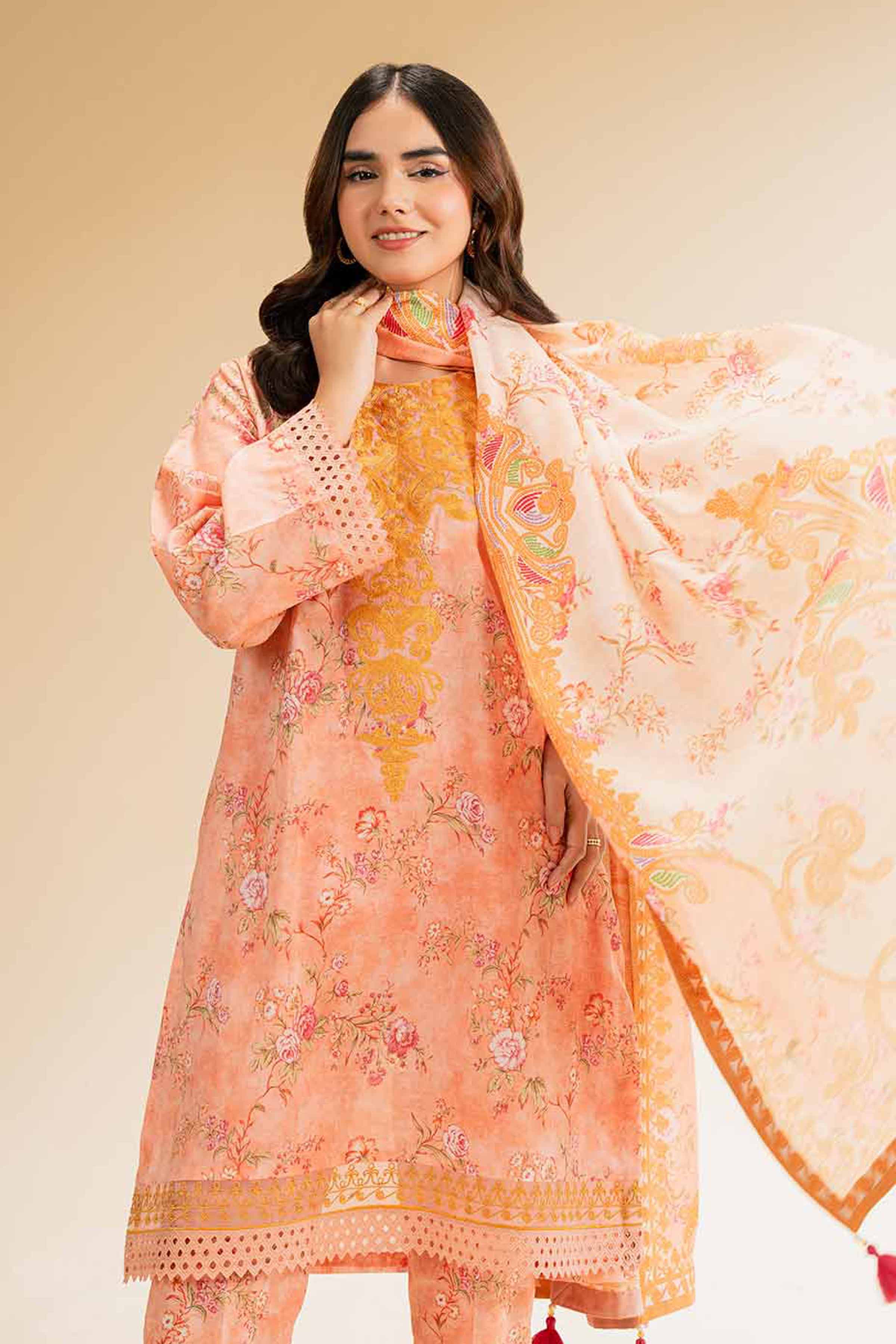 Nishat Linen 3 Piece - Printed Embroidered Suit - 42501310 Embroidered Eid Lawn Collection 0 - Image 2