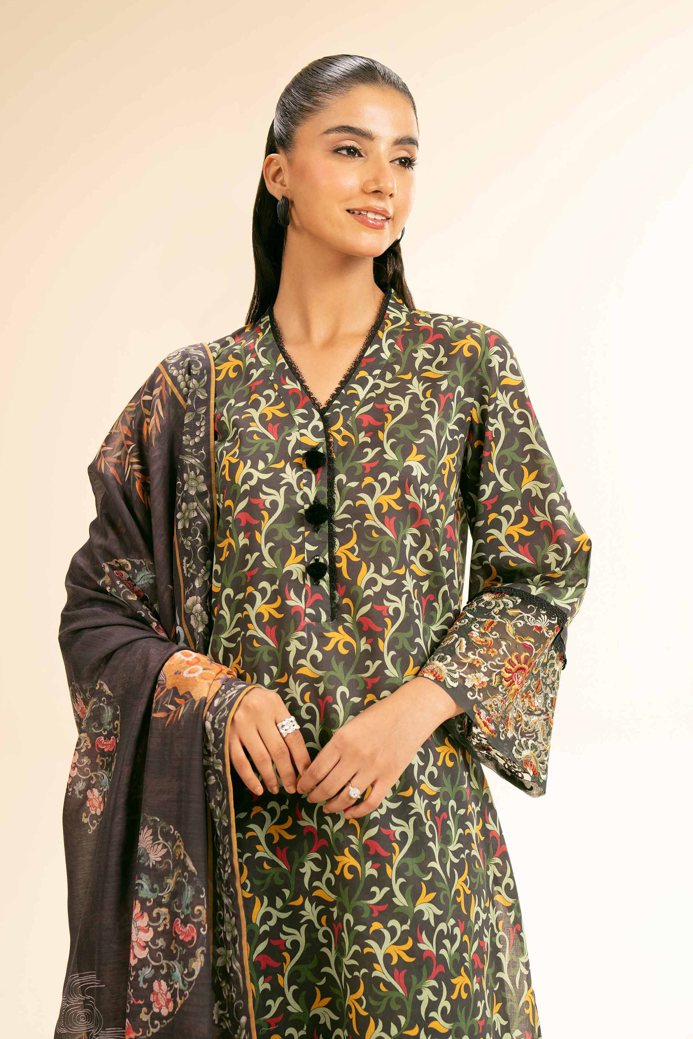Nishat Linen 3 Piece - Printed Embroidered Suit - 42501314 Embroidered Eid Lawn Collection 0 - Image 2
