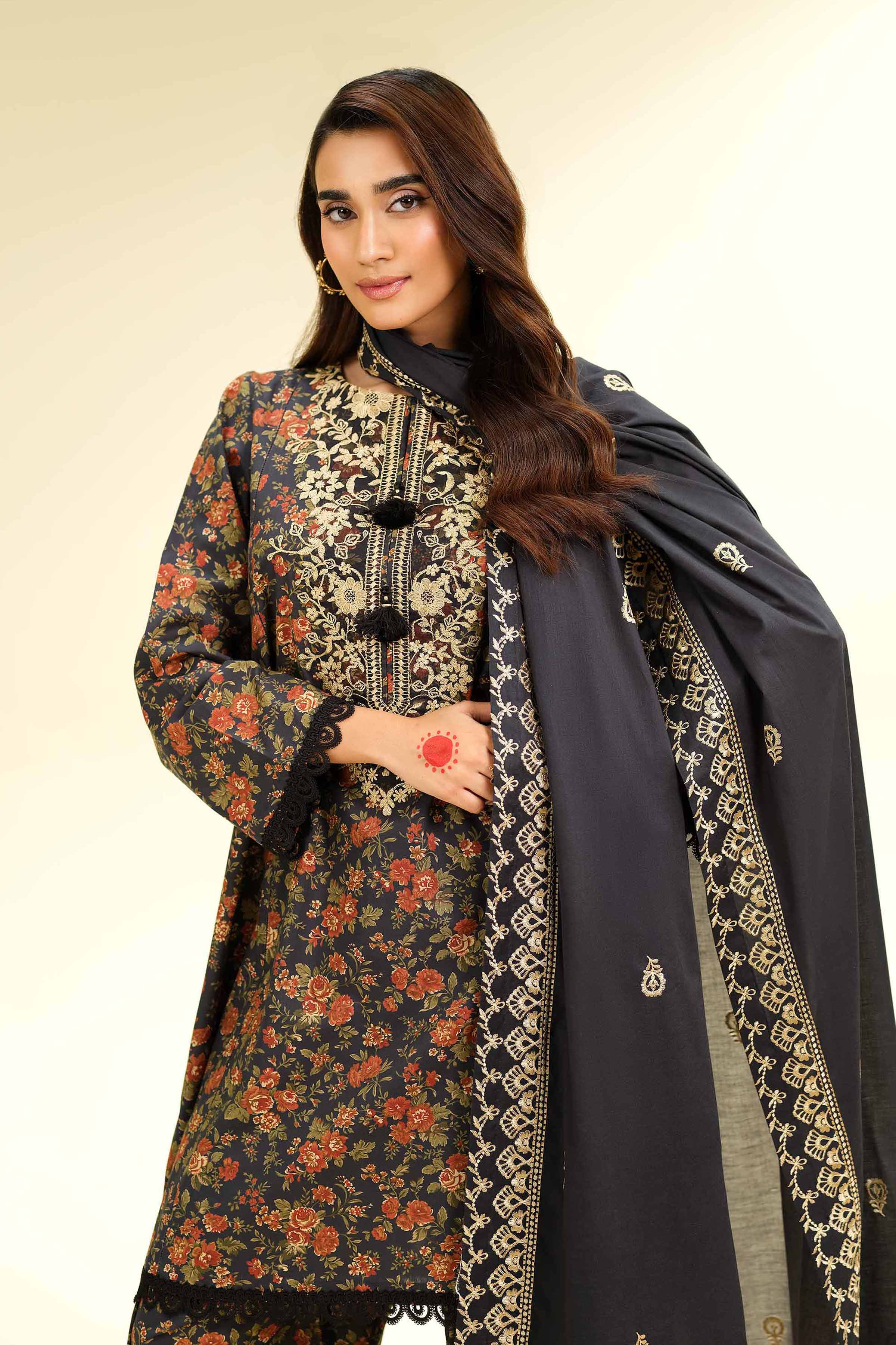 Nishat Linen 3 Piece - Printed Embroidered Suit - 42501356 Embroidered Eid Lawn Collection 0 - Image 2