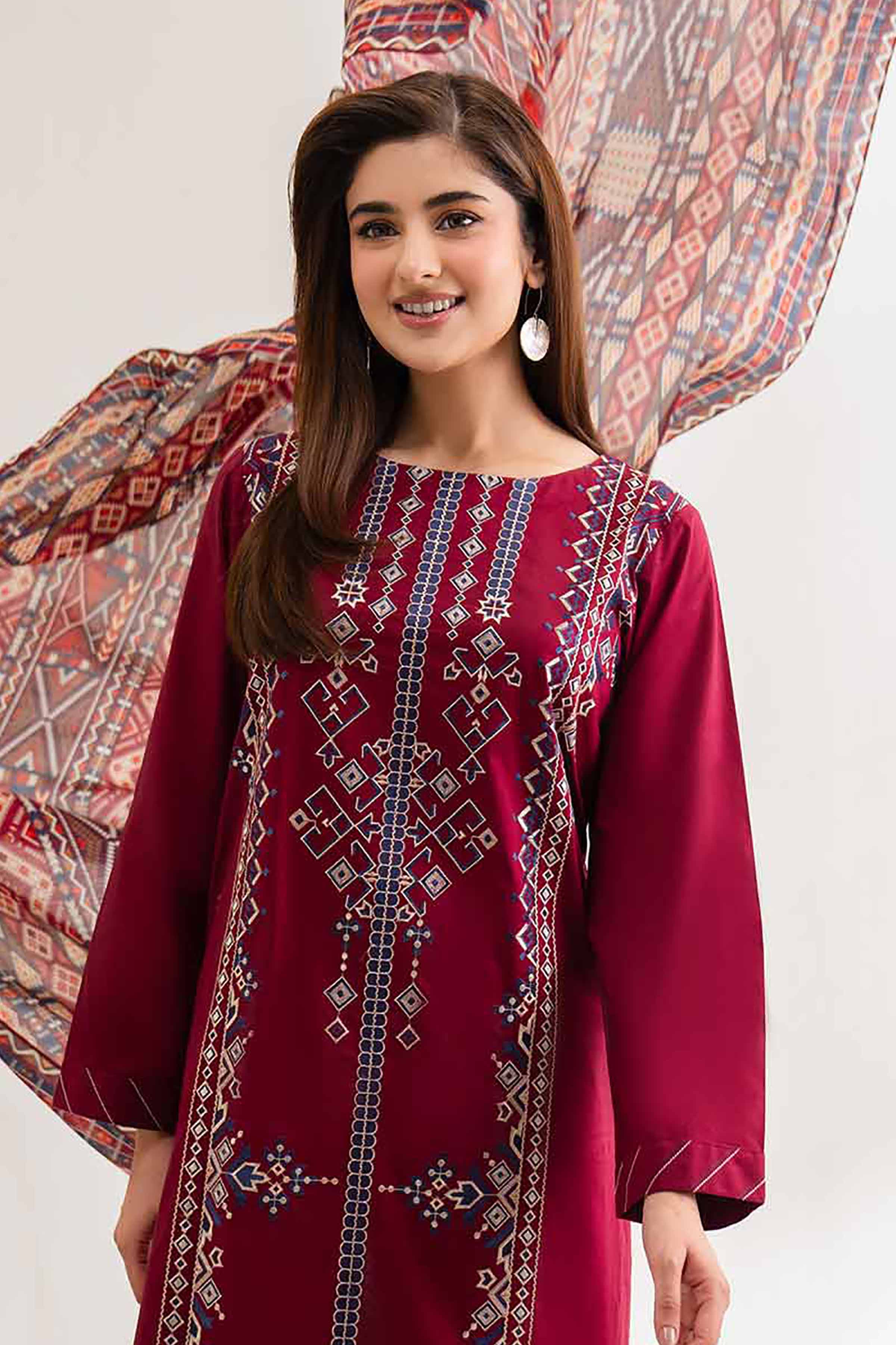 Nishat Linen 3 Piece - Printed Embroidered Suit - 42501650 Embroidered Eid Lawn Collection 2025 - Image 2