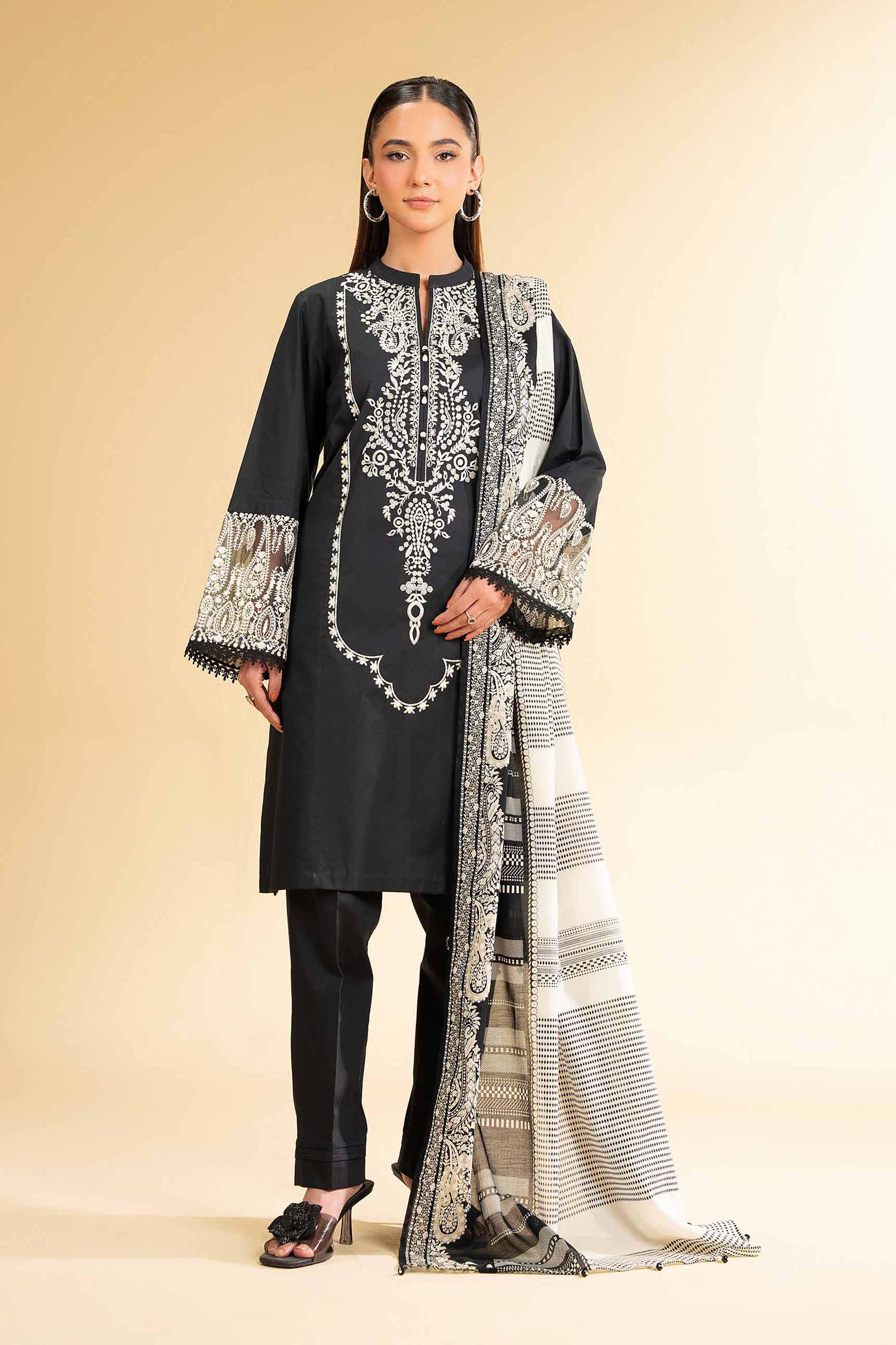 Nishat Linen 3 Piece - Printed Embroidered Suit - 42501657 Embroidered Eid Lawn Collection 2025