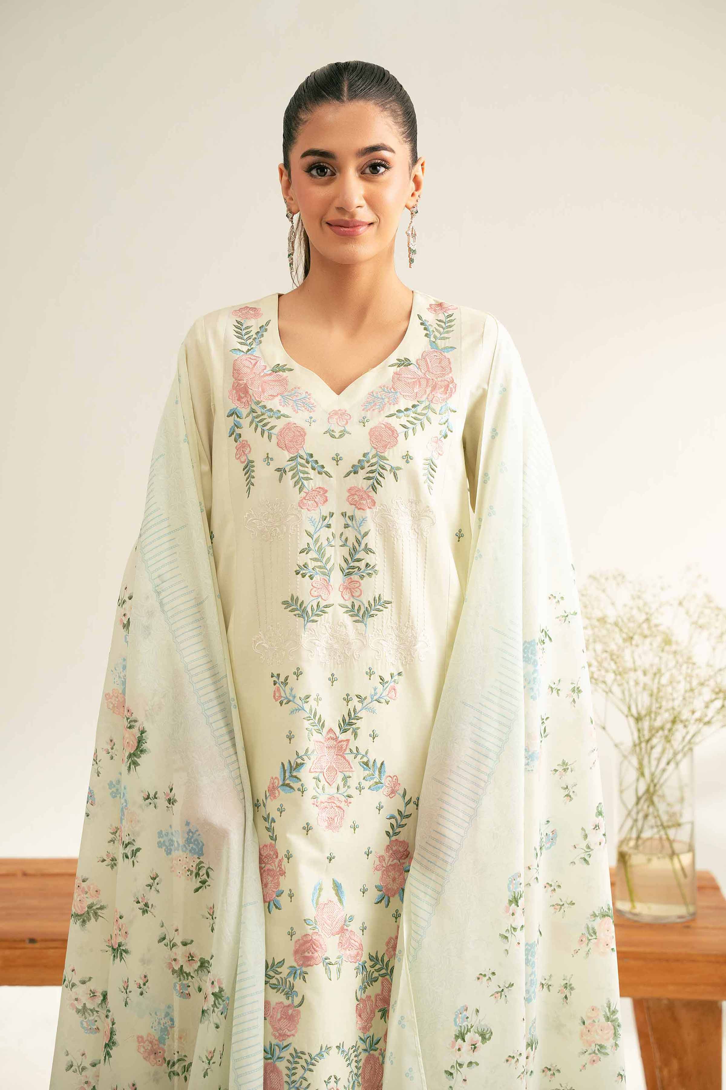 Nishat Linen 3 Piece - Printed Embroidered Suit - 42501658 Embroidered Eid Lawn Collection 2025 - Image 2