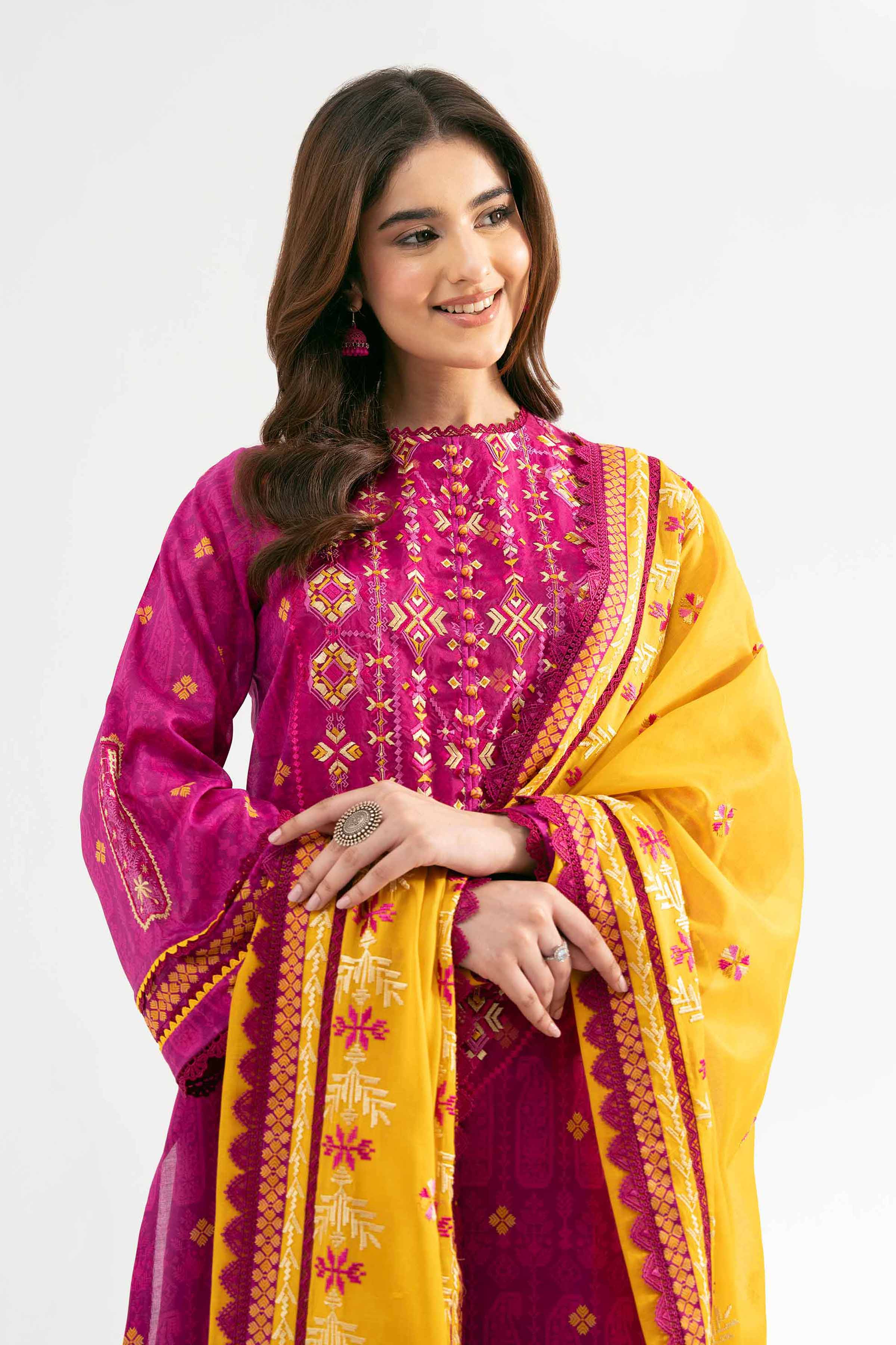 Nishat Linen 3 Piece - Printed Embroidered Suit - 42502127 Embroidered Eid Lawn Collection 2025 - Image 2