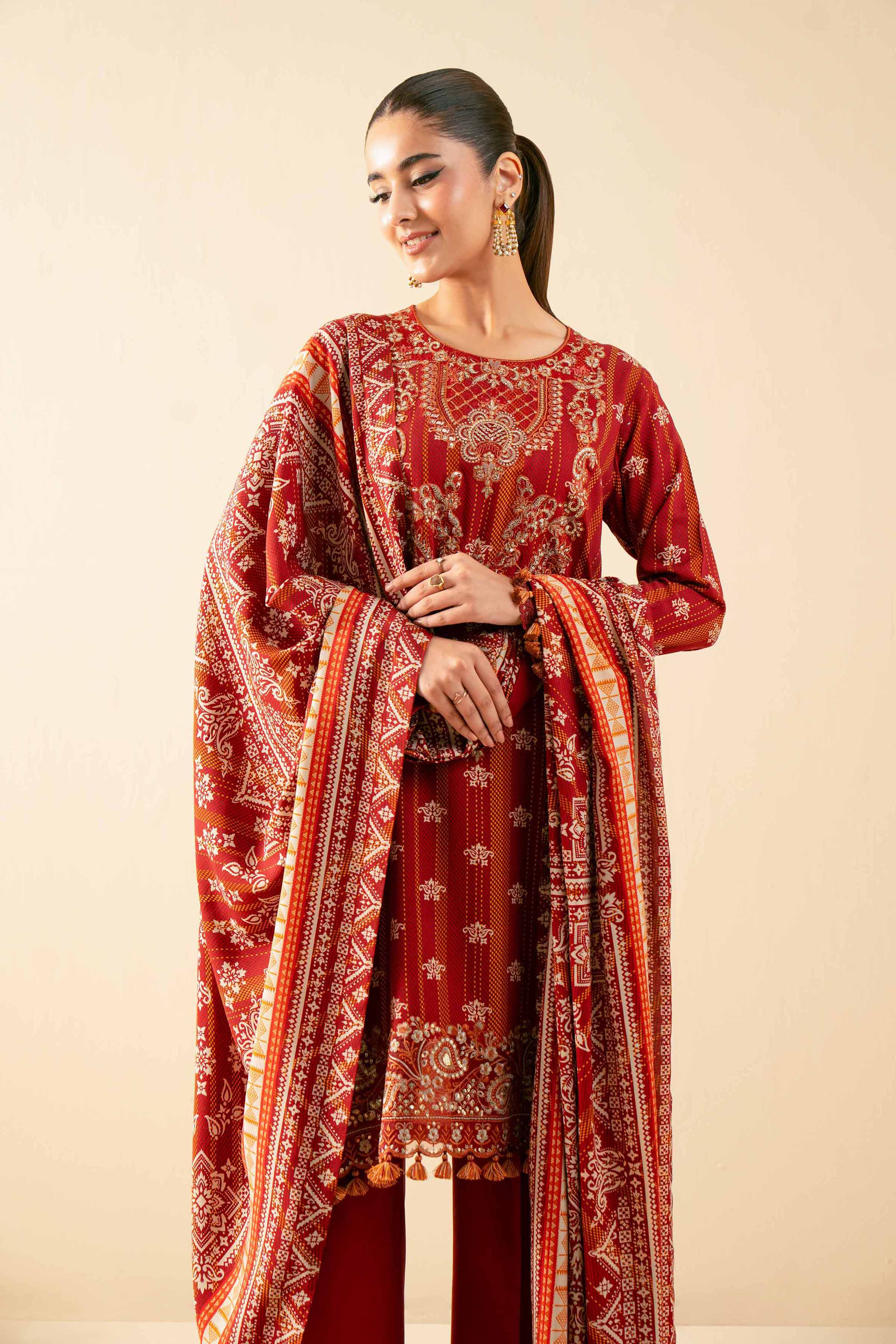 Nishat Linen 3 Piece - Printed Embroidered Suit - 42502827 Cozy Edit 2025
